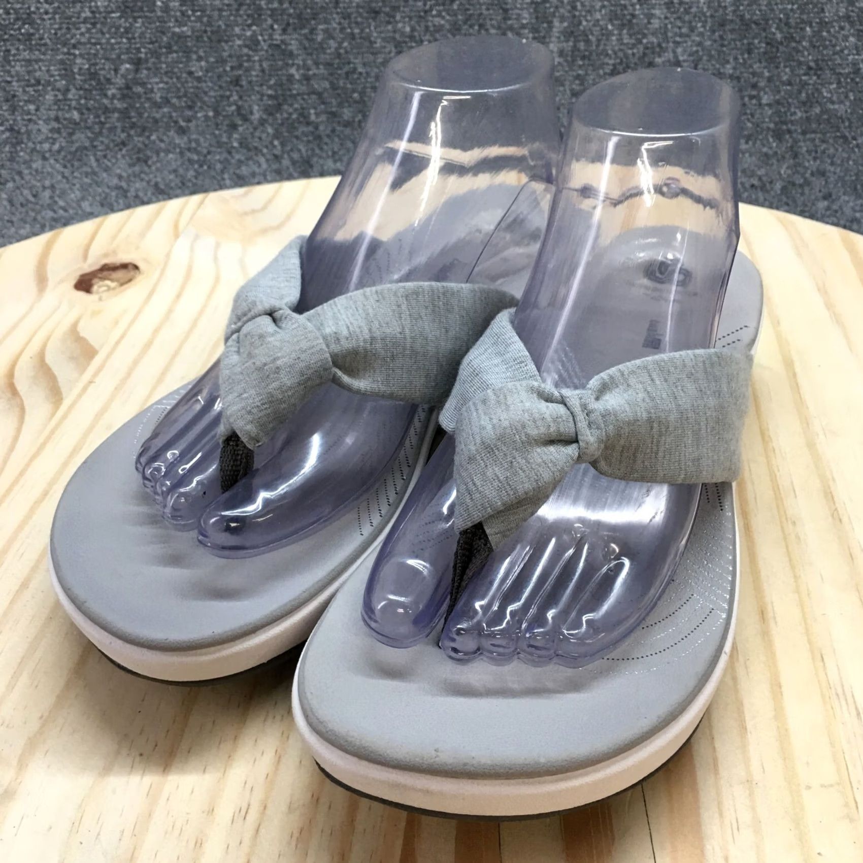 Clarks Clarks Slipper Womens 10M Gray Arla Glison Soft Cushion Slip-On Casual Sandal Size US 10 / IT 40 - 3 Thumbnail
