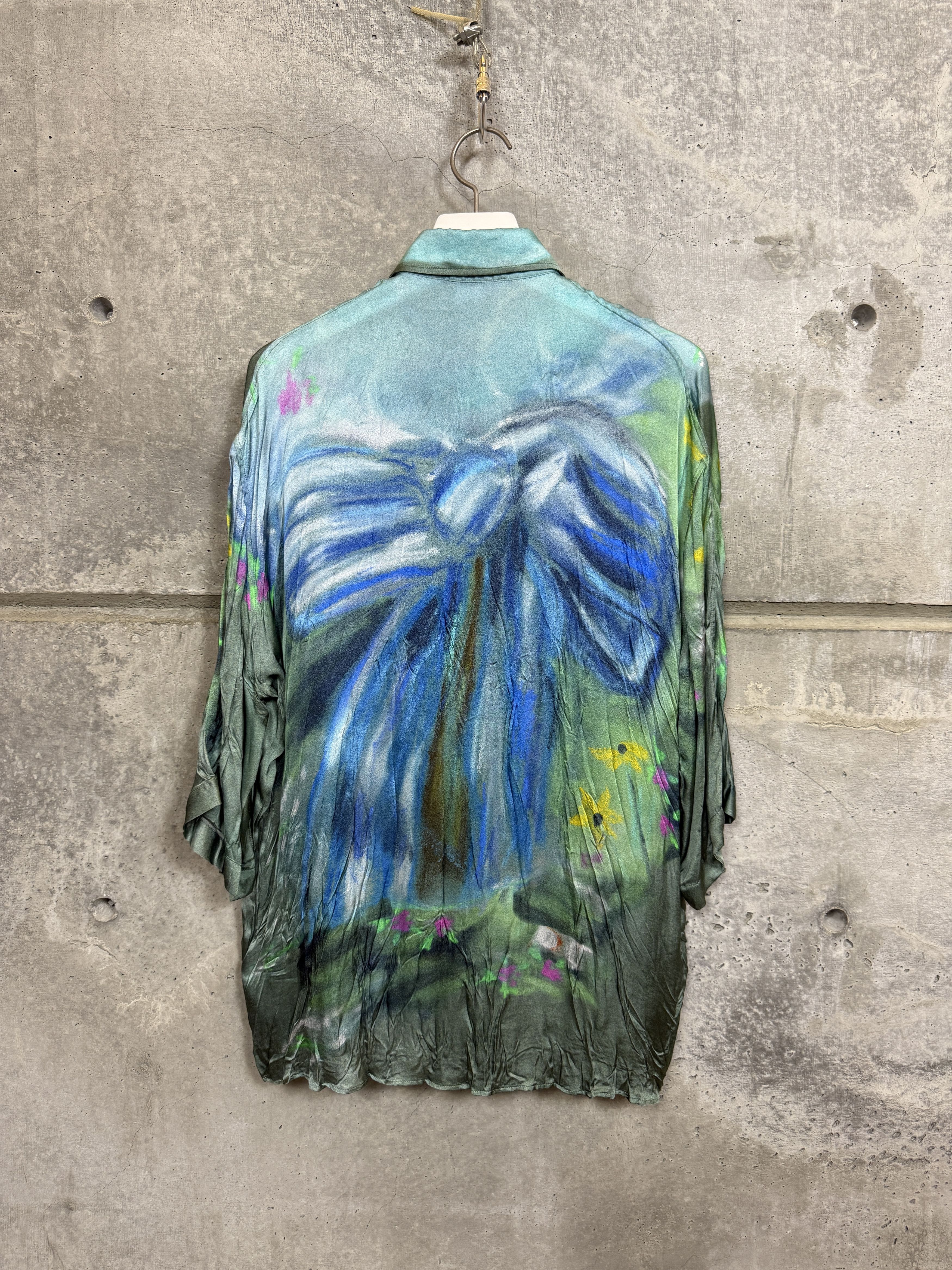 Acne Studios $580 Acne Studios Sandroki Printed Crinkled Viscose Shirt Size US S / EU 44-46 / 1 - 8 Thumbnail