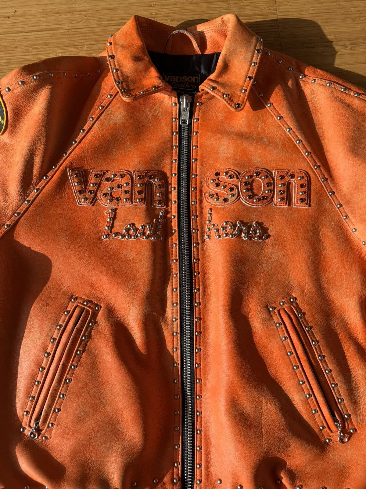 B.B. Simon × Supreme Supreme Vanson Leathers b.b. Simon Jacket Orange Size US M / EU 48-50 / 2 - 8 Thumbnail