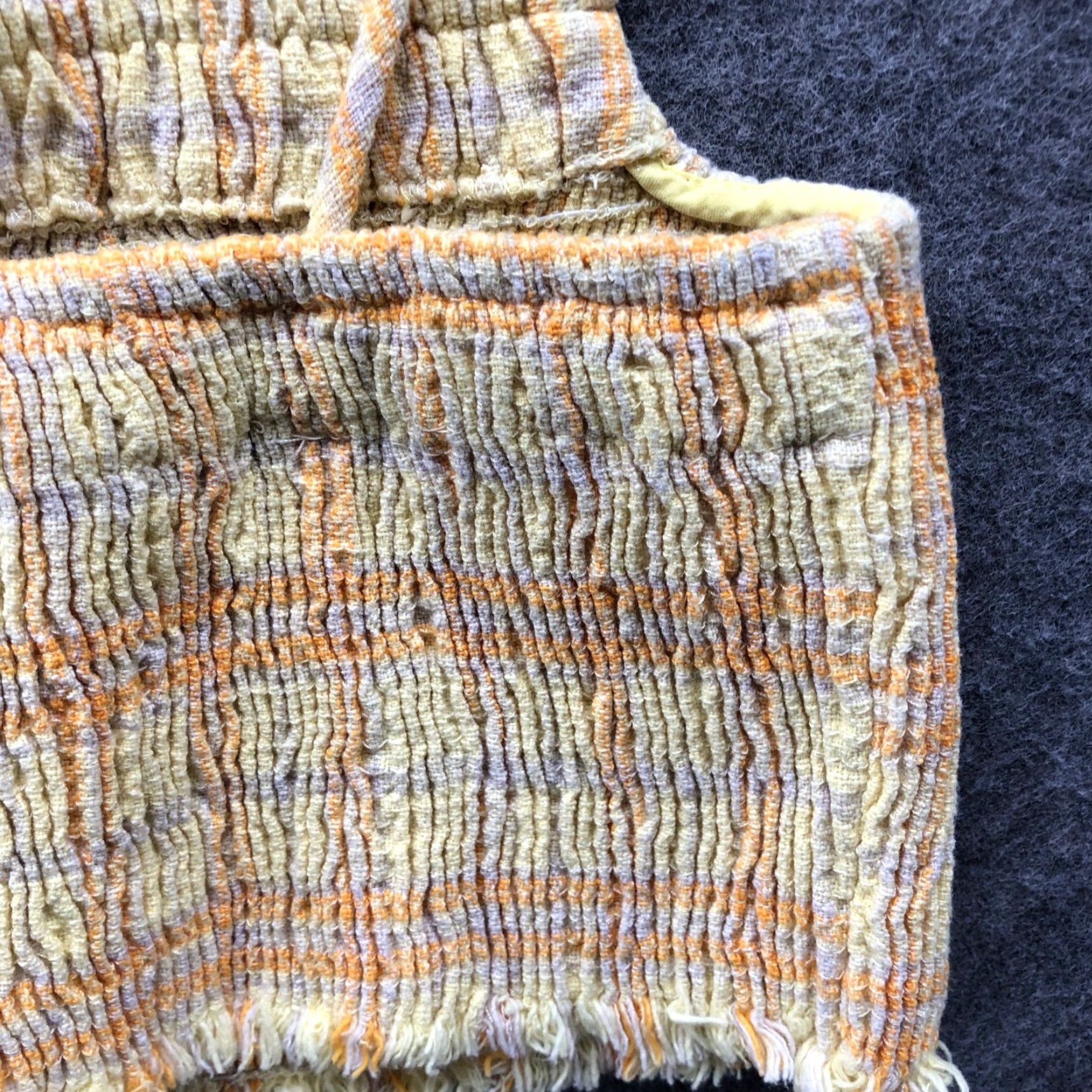 Zara Zara Cropped Cami Top Womens M Yellow Plaid Fringe Hem Smocked Spaghetti Strap Tank Cropped Bralette Slim Fit Vintage No? Size M / US 6-8 / IT 42-44 - 6 Thumbnail
