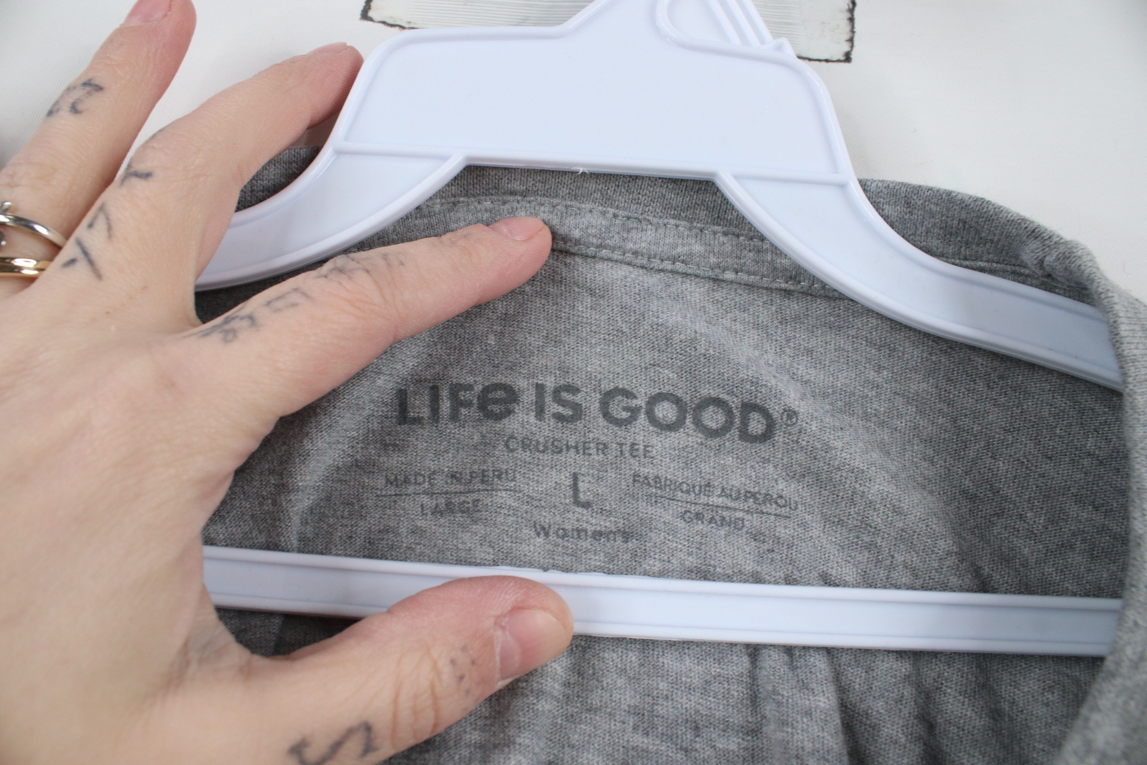 Life is Good × Vintage Life Is Good Spell Beach Seagull Long Sleeve T-Shirt Gray Size L / US 10 / IT 46 - 8 Thumbnail