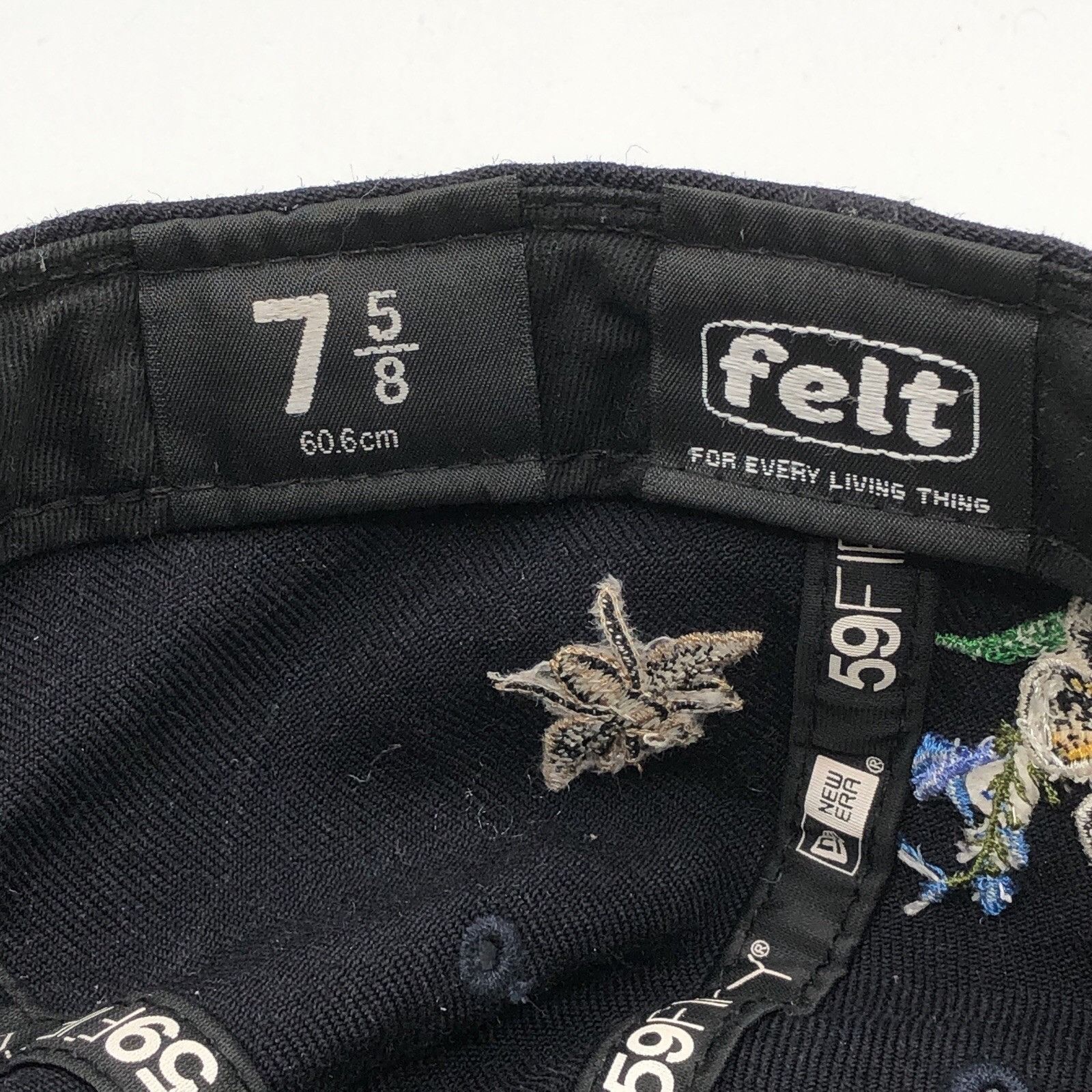 New Era New Era FELT Boston Red Sox Fitted Butterfly Garden Wool Hat Size ONE SIZE - 12 Thumbnail