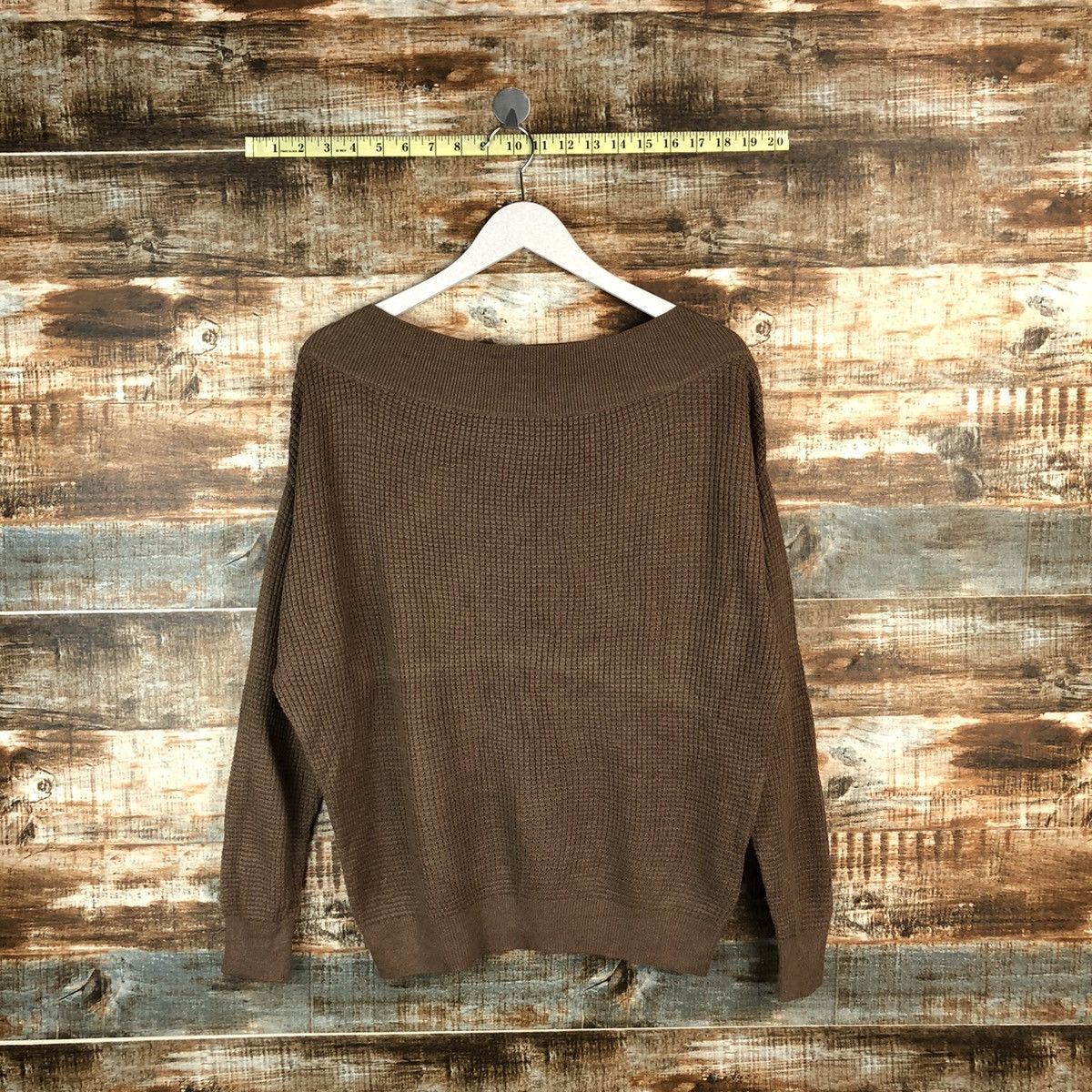 Homespun Knitwear × Japanese Brand Opaque Clip tokyo japan Brown Knitwear #A1338 Size L / US 10 / IT 46 - 1 Thumbnail