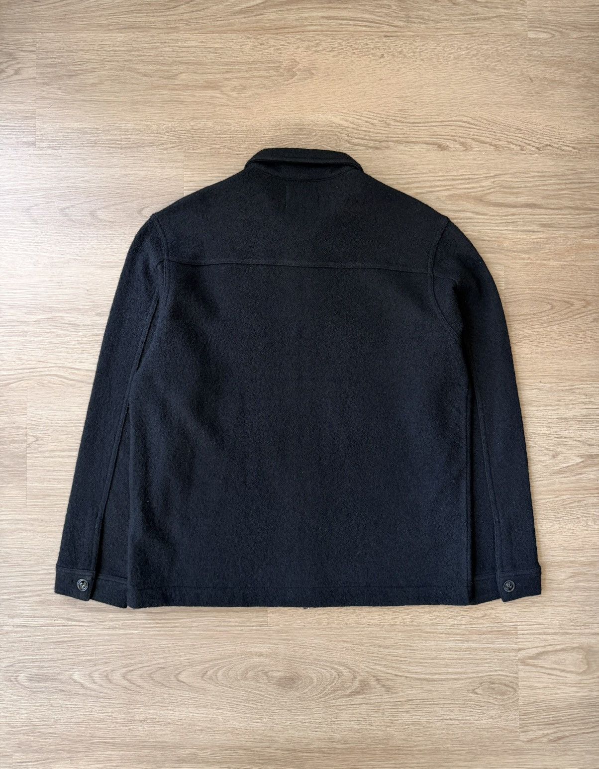 NN07 NN07 Isak 6398 Boiled Wool Overshirt Black Jacket Size L Size US L / EU 52-54 / 3 - 2 Thumbnail