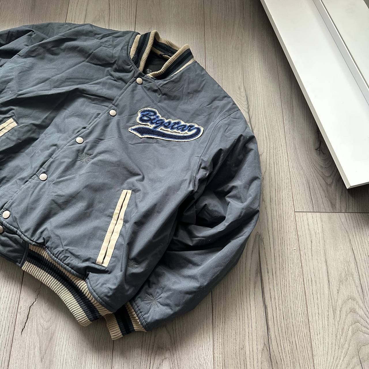 Big Star × Vintage Big Star Denim Varsity Oversize Boxy Baggy Jacket / Bomber Size US M / EU 48-50 / 2 - 3 Thumbnail