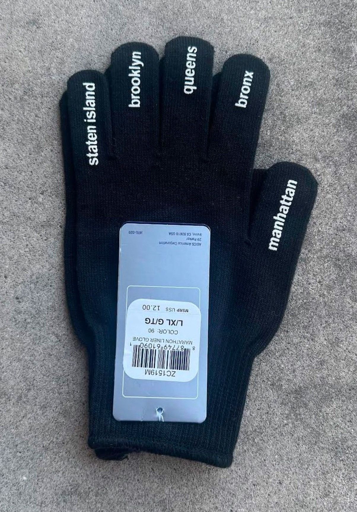 Asics Asics Marathon 5 Borough Gloves (Size L/XL) NWT Size ONE SIZE - 2 Thumbnail