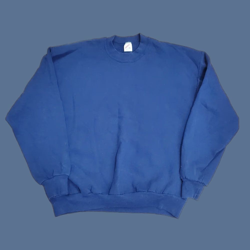 Jerzees VINTAGE Jerzees Sweatshirt Mens XL Blue Made USA Fleece Blank Crewneck 90s Size US XL / EU 56 / 4 - 1 Thumbnail