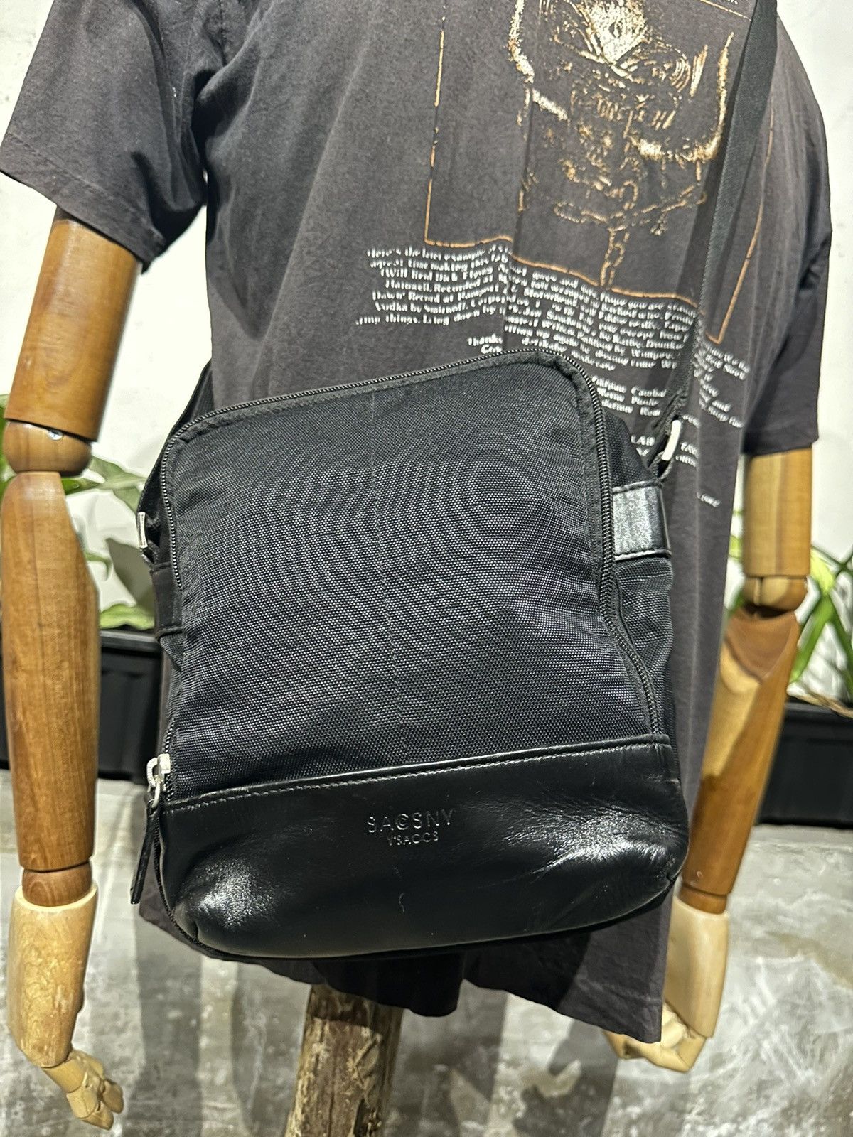 Yohji Yamamoto Ysaccs by Yohji Yamamoto Leather and Nylon crossbody bag Size ONE SIZE - 16 Thumbnail