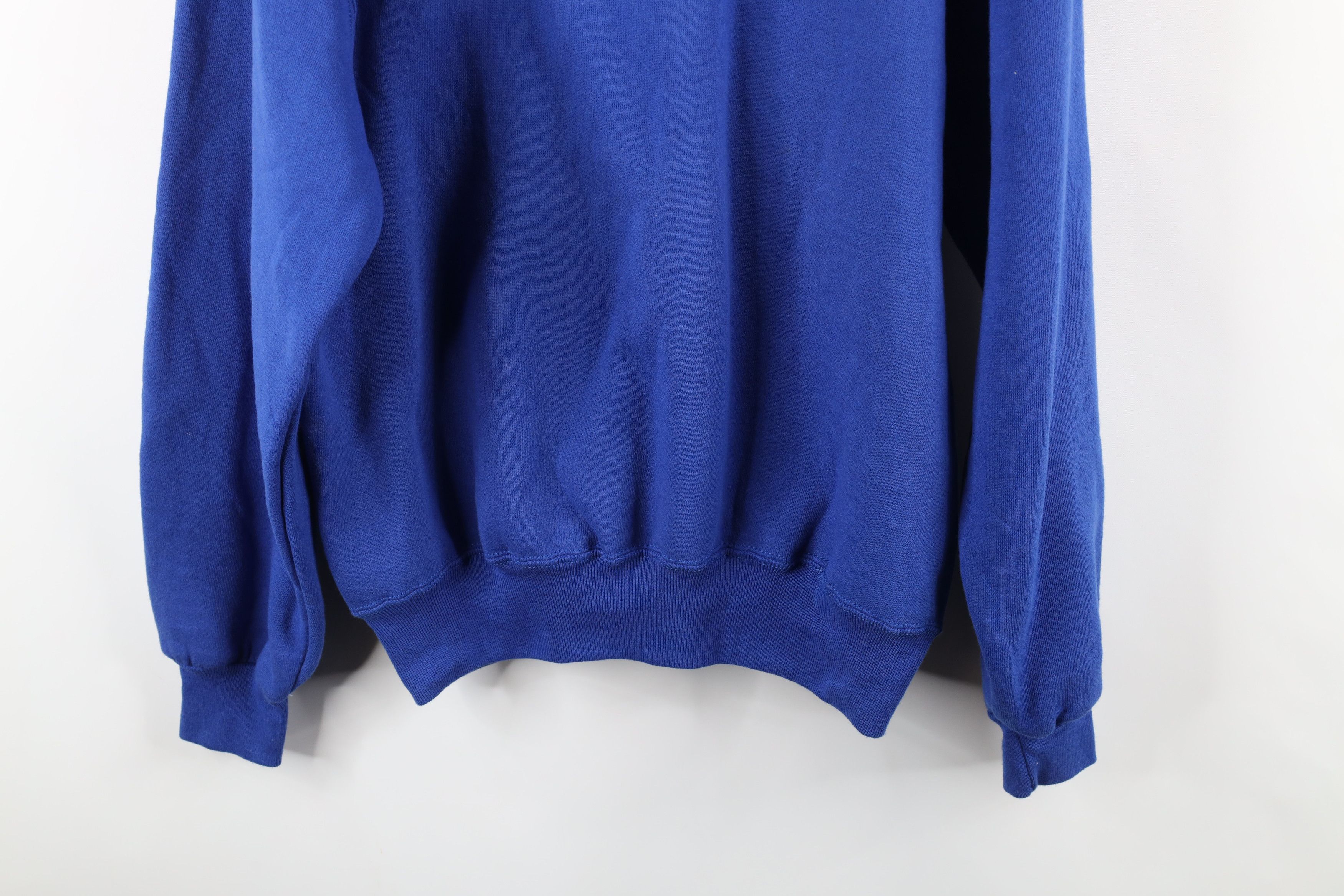 Russell Athletic Vintage 90s Russell Athletic Blank Hoodie Sweatshirt Blue Size US M / EU 48-50 / 2 - 11 Thumbnail