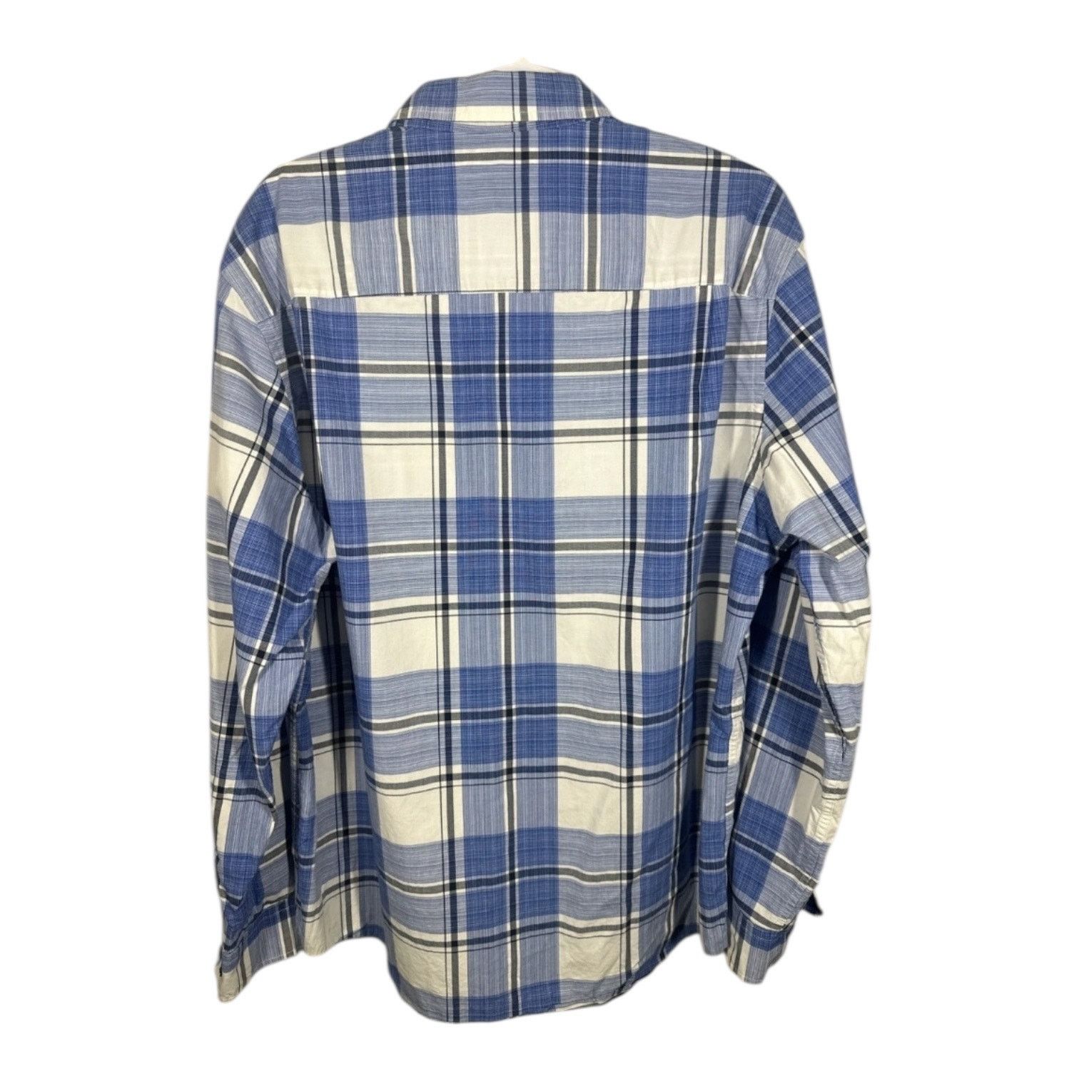 Alfani Alfani Mens Blue Plaid Casual Button Down Size XL Size US XL / EU 56 / 4 - 2 Thumbnail