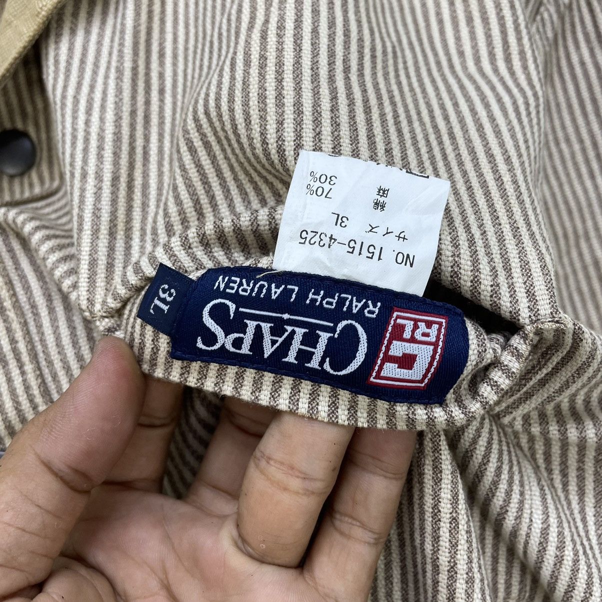 Chaps Ralph Lauren × Ralph Lauren × Vintage 💥Vintage Chaps Reversible Worker Hikory Stripe Jacket Size US M / EU 48-50 / 2 - 10 Thumbnail