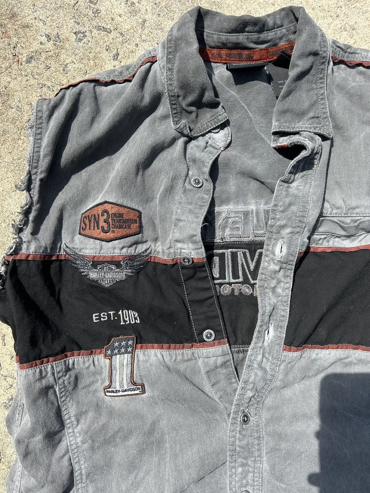 Harley Davidson Harley Davidson Button Up Vest Size US M / EU 48-50 / 2 - 3 Thumbnail