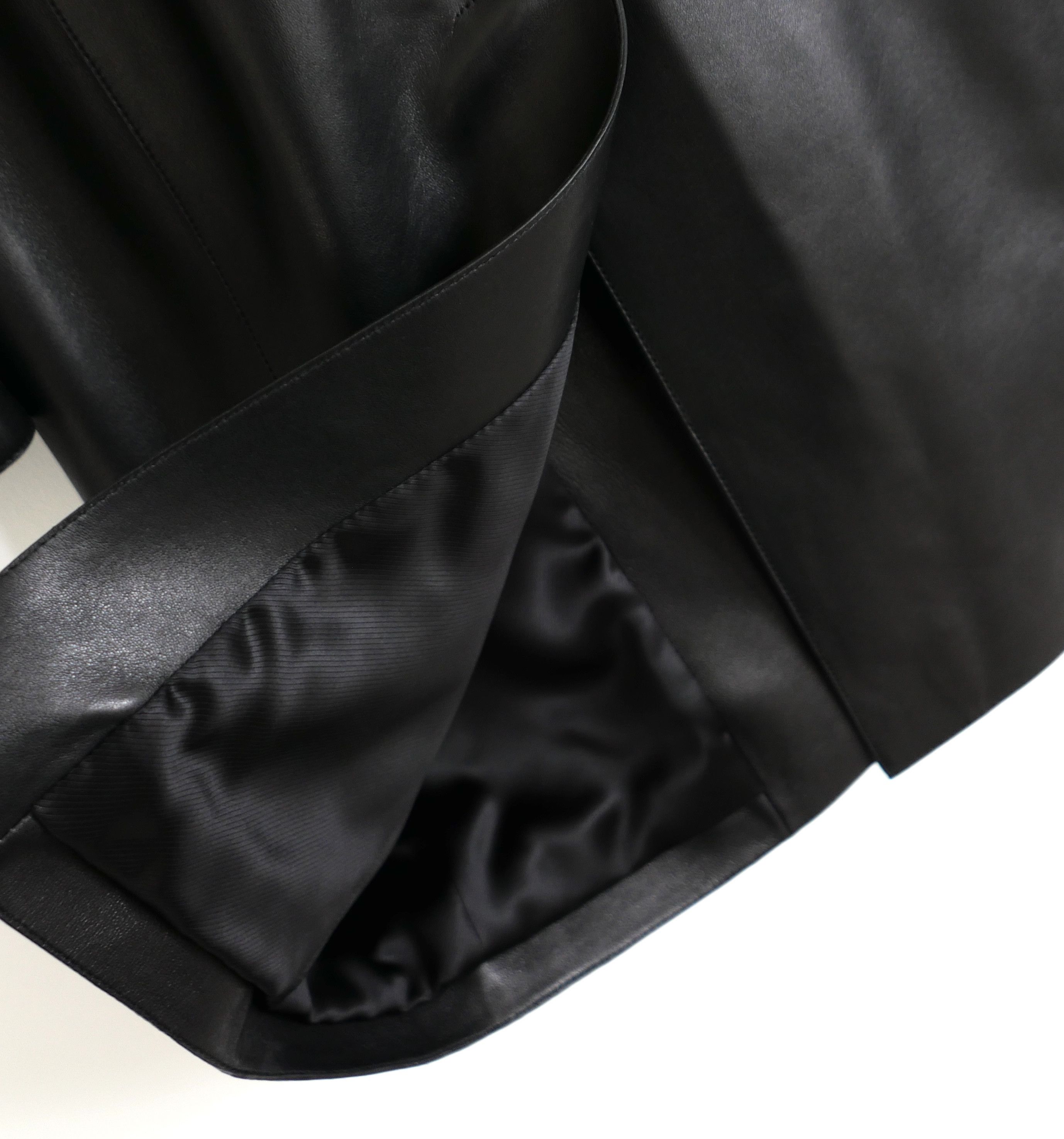 Hermes Hermes Spring 2021 Lamb Leather Zip Front Coat Size S / US 4 / IT 40 - 6 Thumbnail