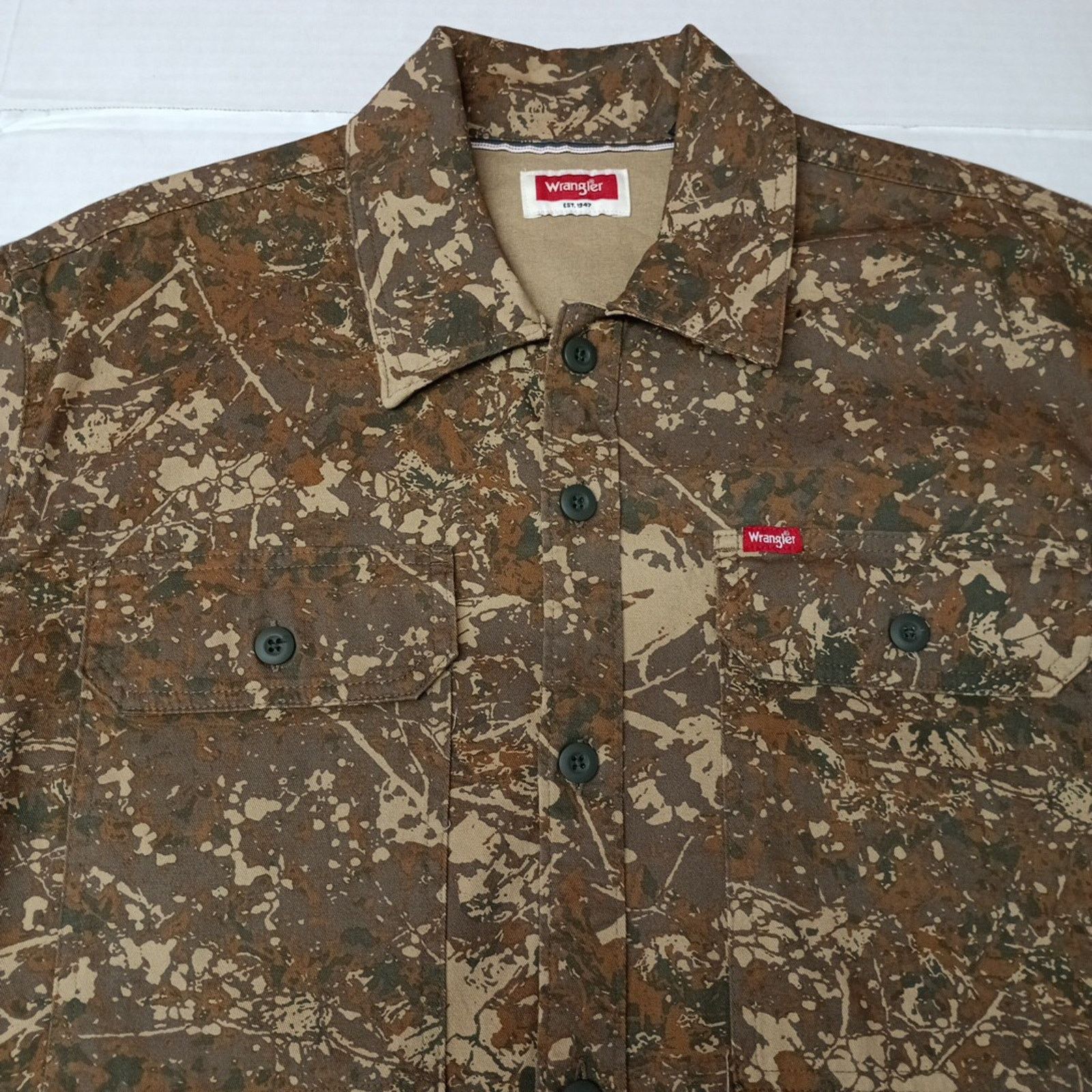 Wrangler Wrangler Camouflage Jacket Overshirt Shacket Size L Brown Size US L / EU 52-54 / 3 - 4 Thumbnail