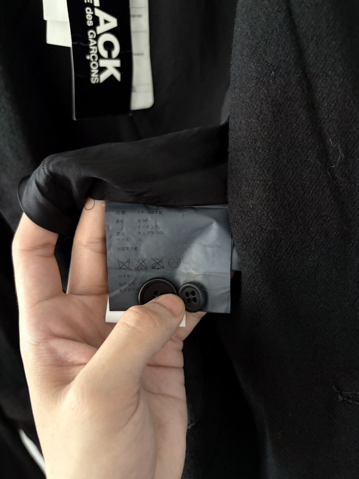 Comme des Garcons Black BLACK COMME des GARÇONS AD2010 Dip-Dye Tartan Wool Blazer Size US S / EU 44-46 / 1 - 5 Thumbnail