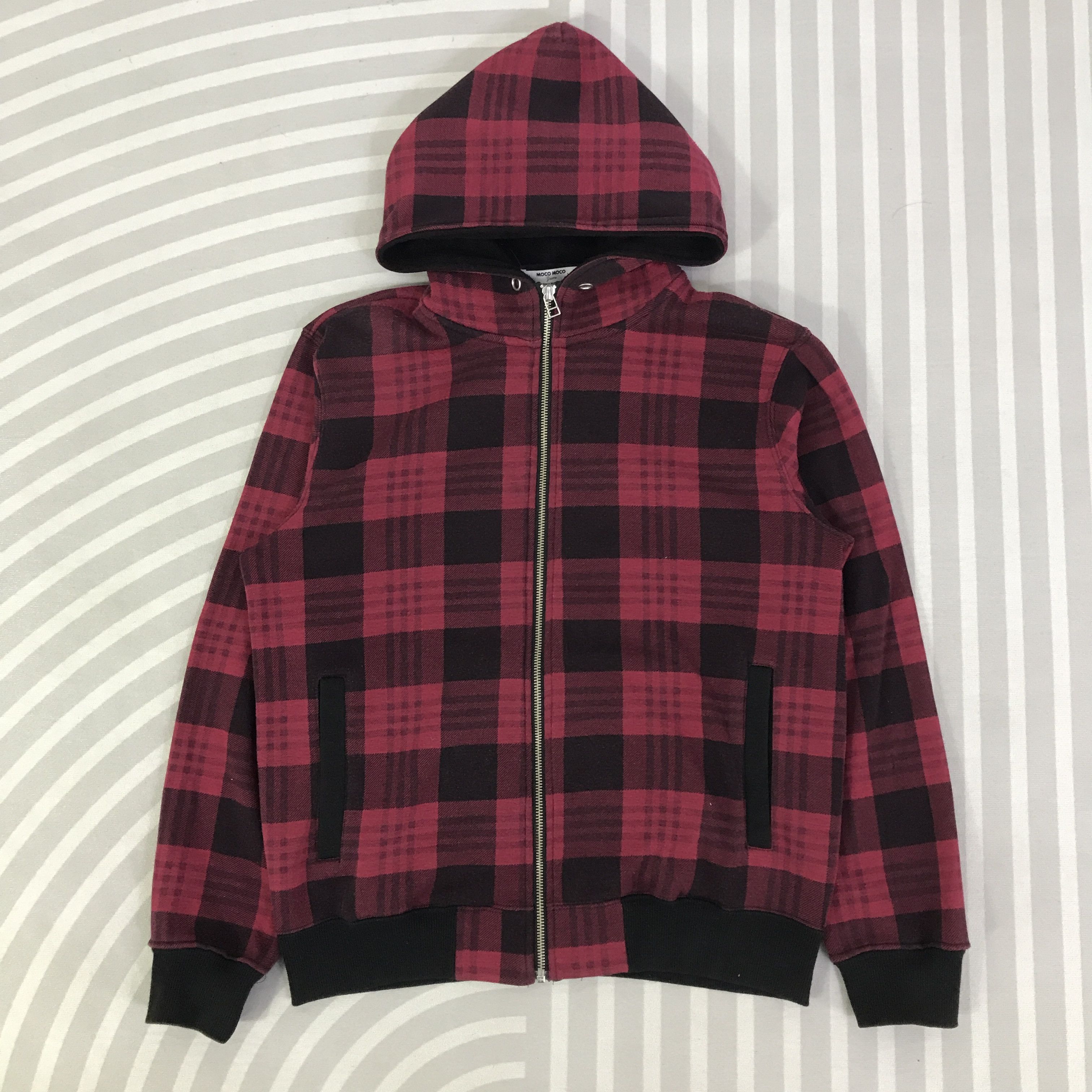 Japanese Brand Vintage Moco Moco Jeans Tartan Hoodies K115B13 Size US M / EU 48-50 / 2 - 1 Thumbnail