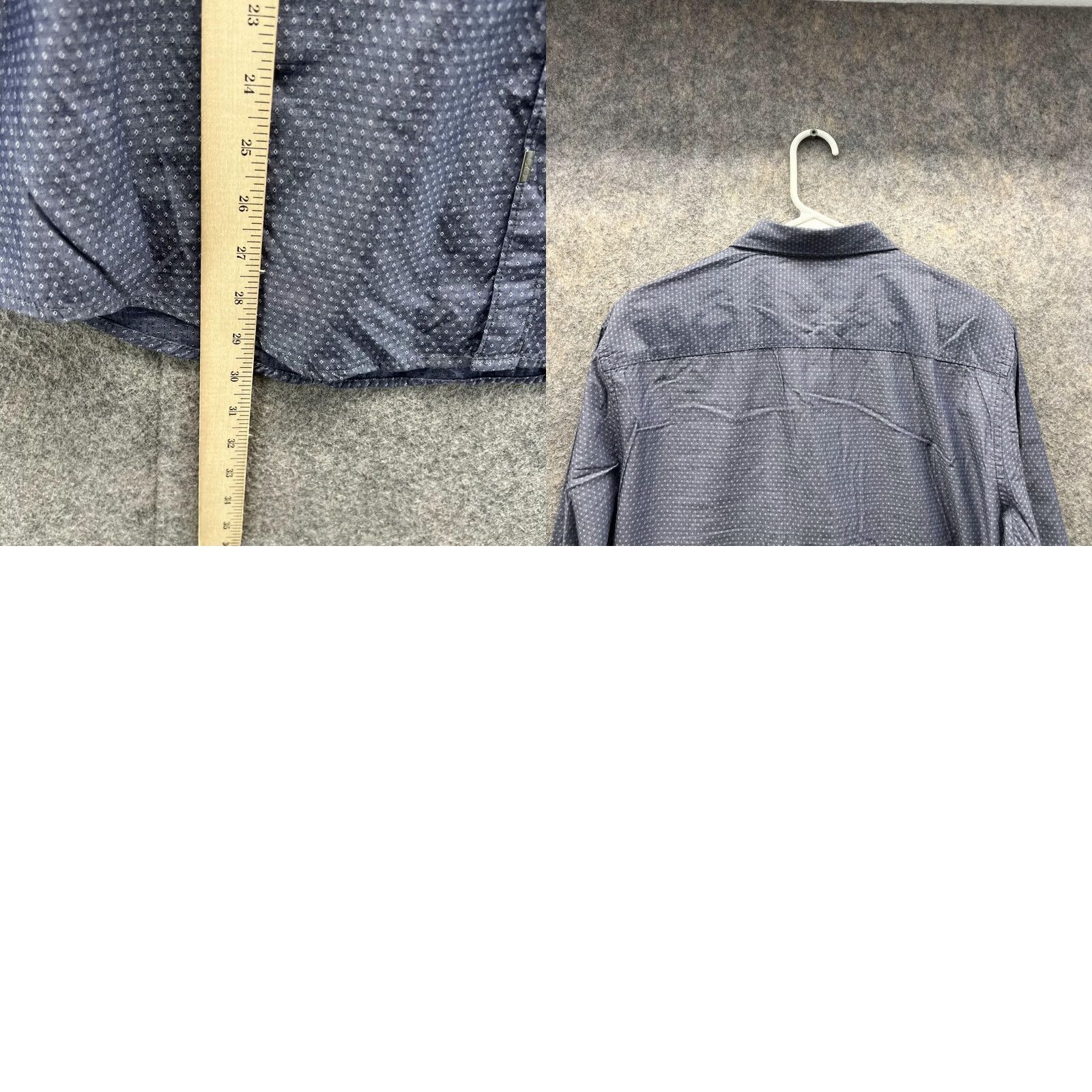 Calvin Klein Calvin Klein Collection Shirt Men Large Blue Polka Dot Button-Down Cotton Casual Size US L / EU 52-54 / 3 - 9 Thumbnail