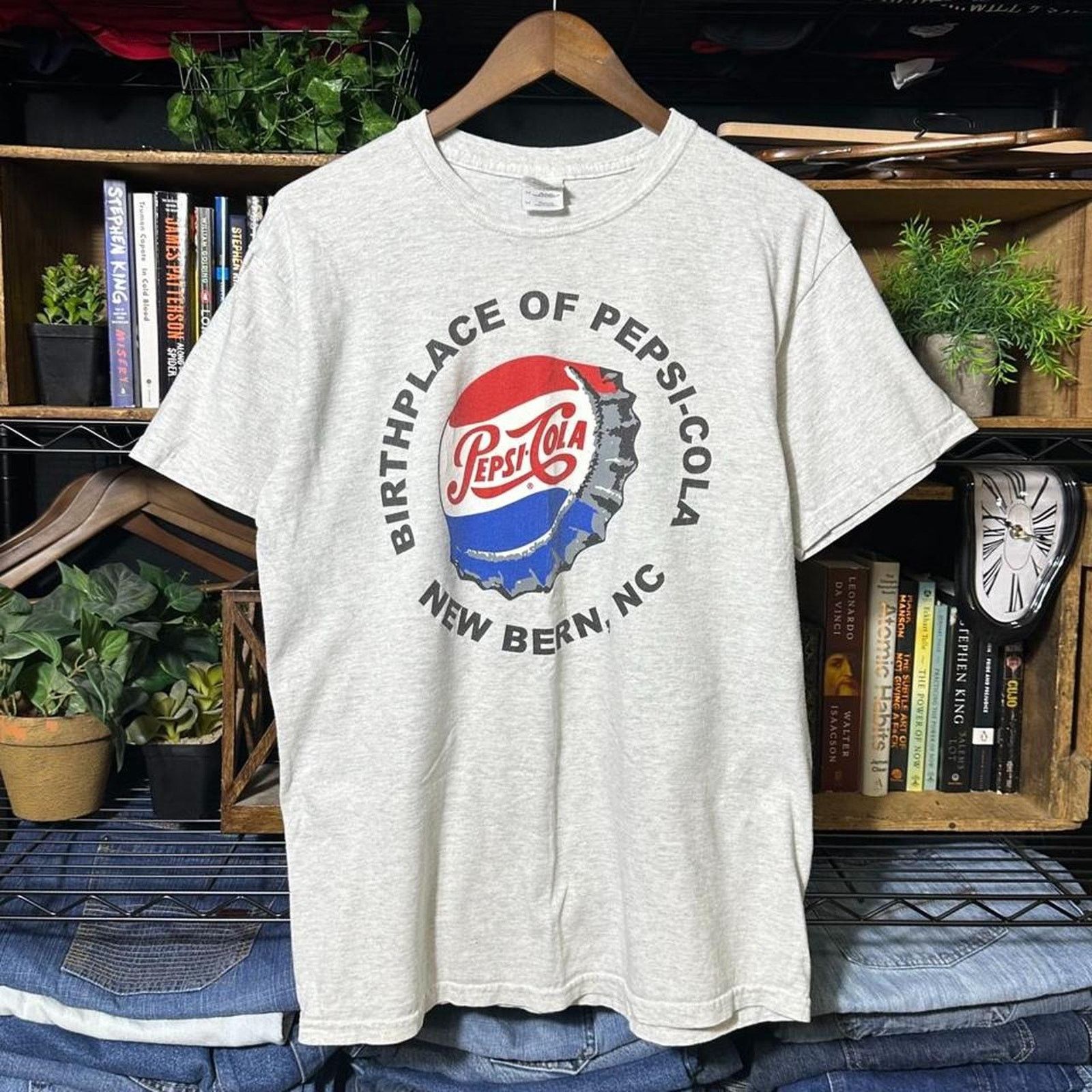 Gildan Vintage Y2K Pepsi-Cola Tee Grey Soda Shirt Mens Medium Size US M / EU 48-50 / 2 - 1 Thumbnail