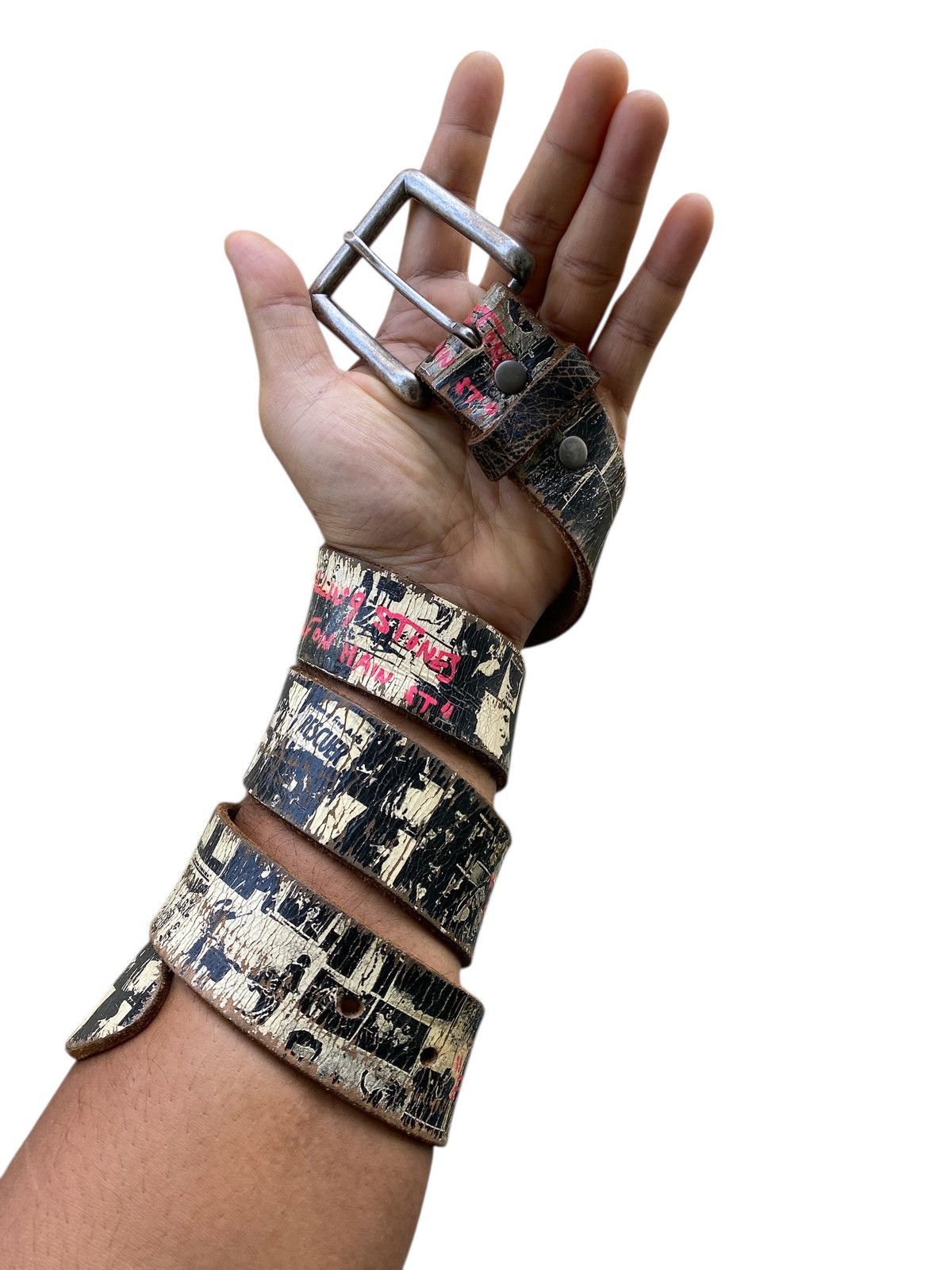 The Rolling Stones Vintage BELT 2005 Rolling Stones"EXILFON MAIN IT" Saiz 32 Size ONE SIZE - 5 Thumbnail