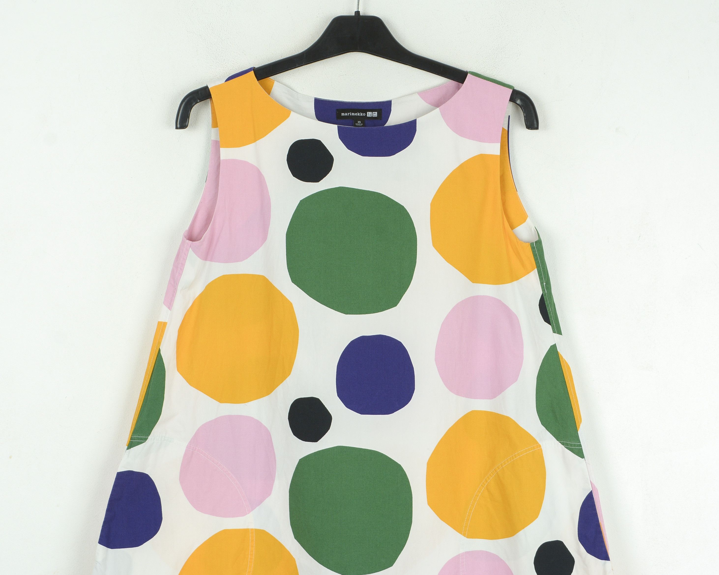 Japanese Brand × Marimekko × Uniqlo Women XS Multi White Spotted Sleeveless Japan Dress (2XS US) Size XS / US 0-2 / IT 36-38 - 2 Thumbnail