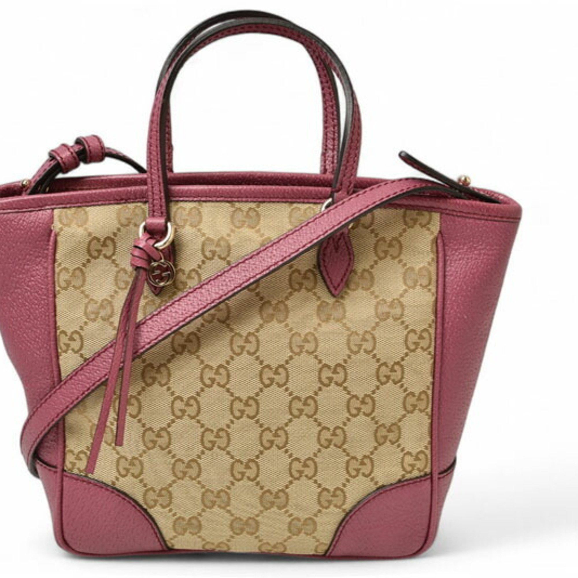 Gucci Gucci 2-way handbag/shoulder bag in GG canvas, beige and pink, 353121 Size ONE SIZE - 1 Thumbnail