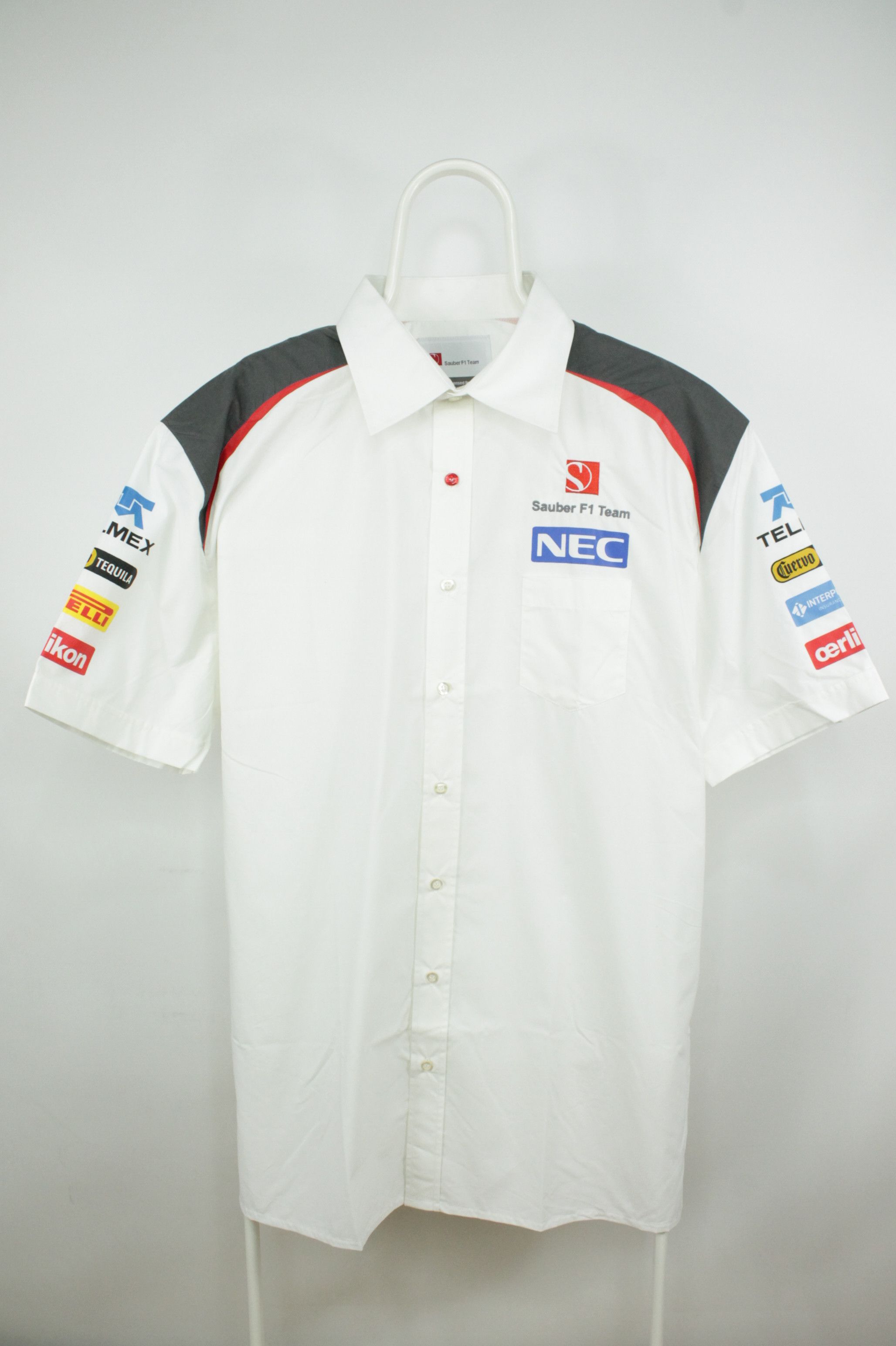 Formula 1 Sauber F1 Team 2014 Official Short Sleeve White Shirt Men's Size US XXL / EU 58 / 5 - 1 Thumbnail