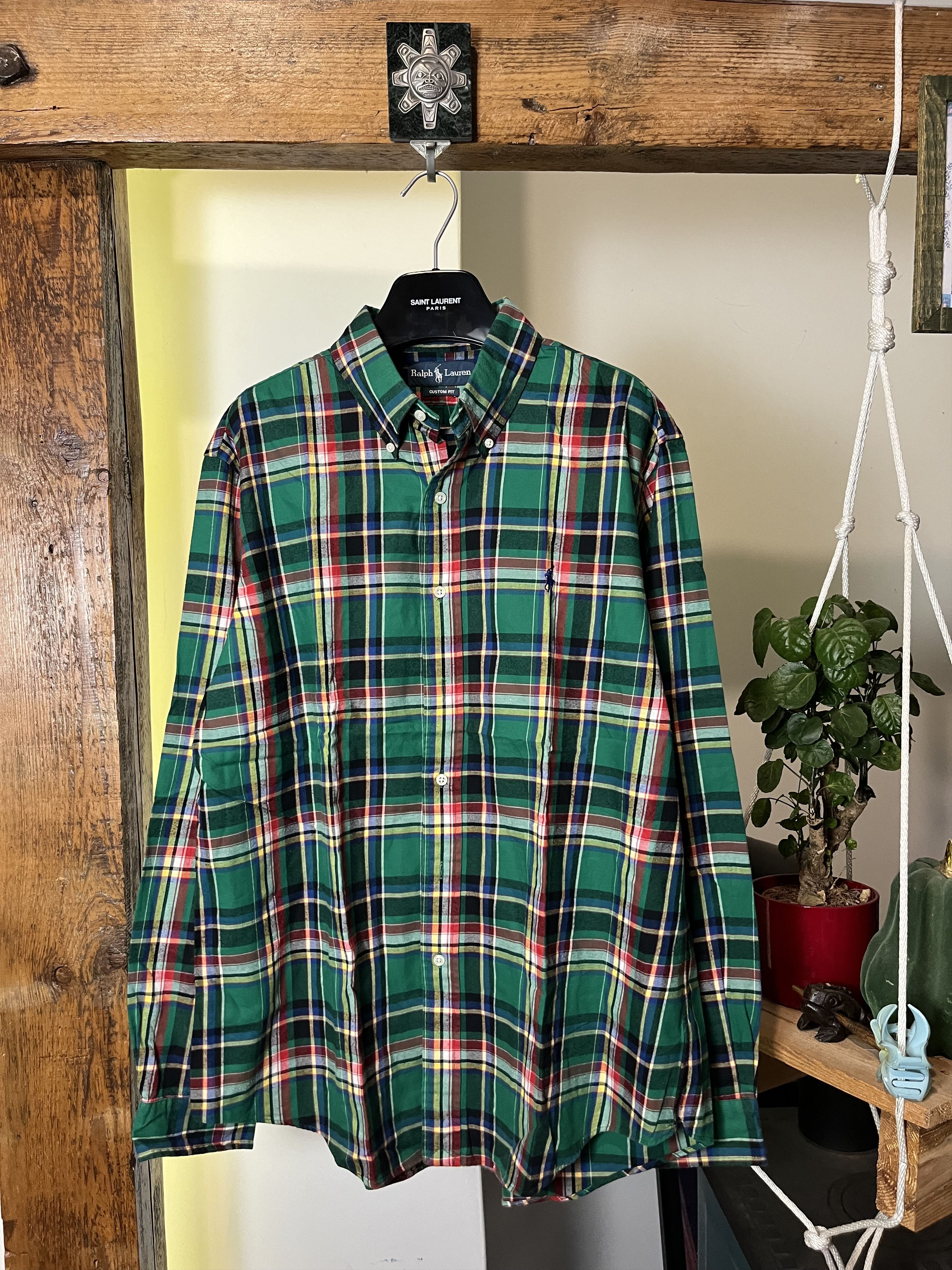 Polo Ralph Lauren × Vintage 90s Polo Ralph Lauren Flannel Checked Shirt Size US XL / EU 56 / 4 - 1 Thumbnail