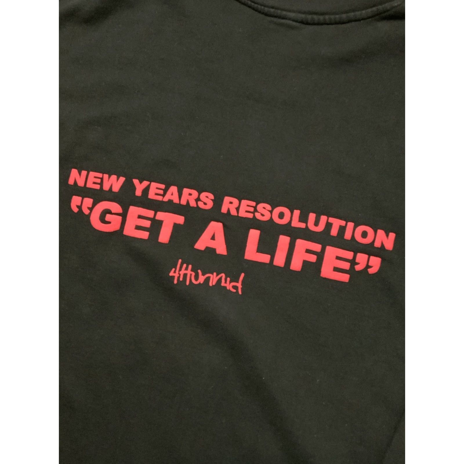 Alife YG 4 Hunnid New Years Resolution Get A Life Puff Print Crewneck Sweatshirt Sz. L Size US L / EU 52-54 / 3 - 7 Thumbnail