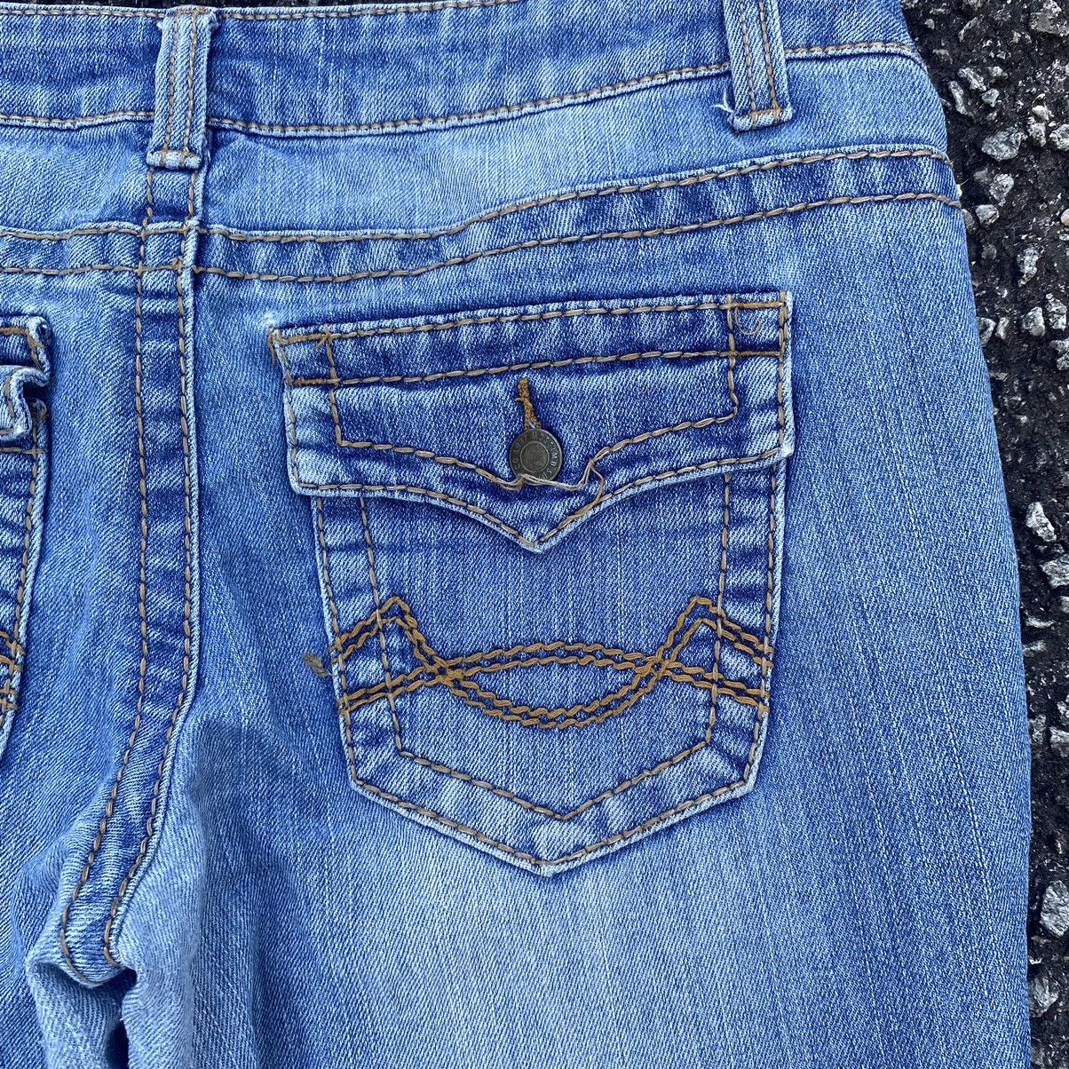 Jean × Mossimo × Vintage Vintage Mossimo Light Washed Flare Denim Jeans Size 34" / US 12 / IT 48 - 10 Thumbnail