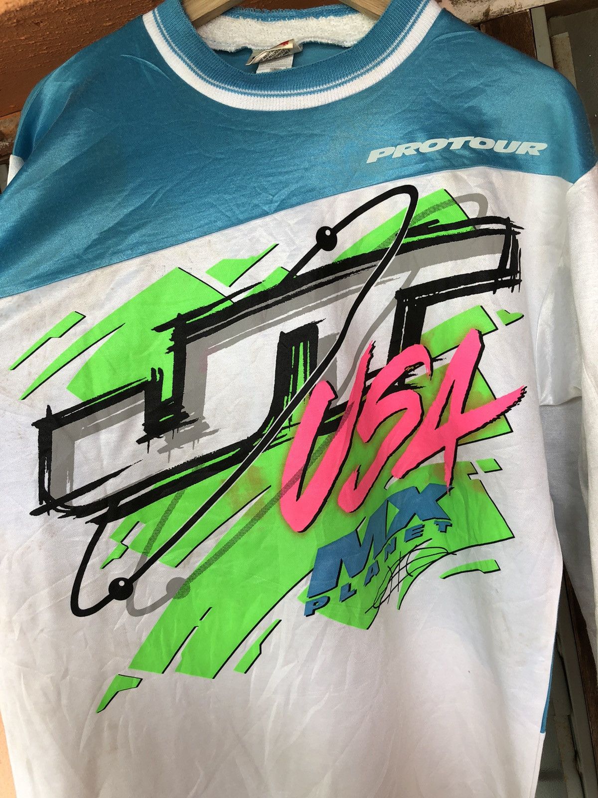 Vintage Vintage 80’s JT USA Racing MX Planet Jersey Pro Tour Jerseys Size US S / EU 44-46 / 1 - 2 Thumbnail