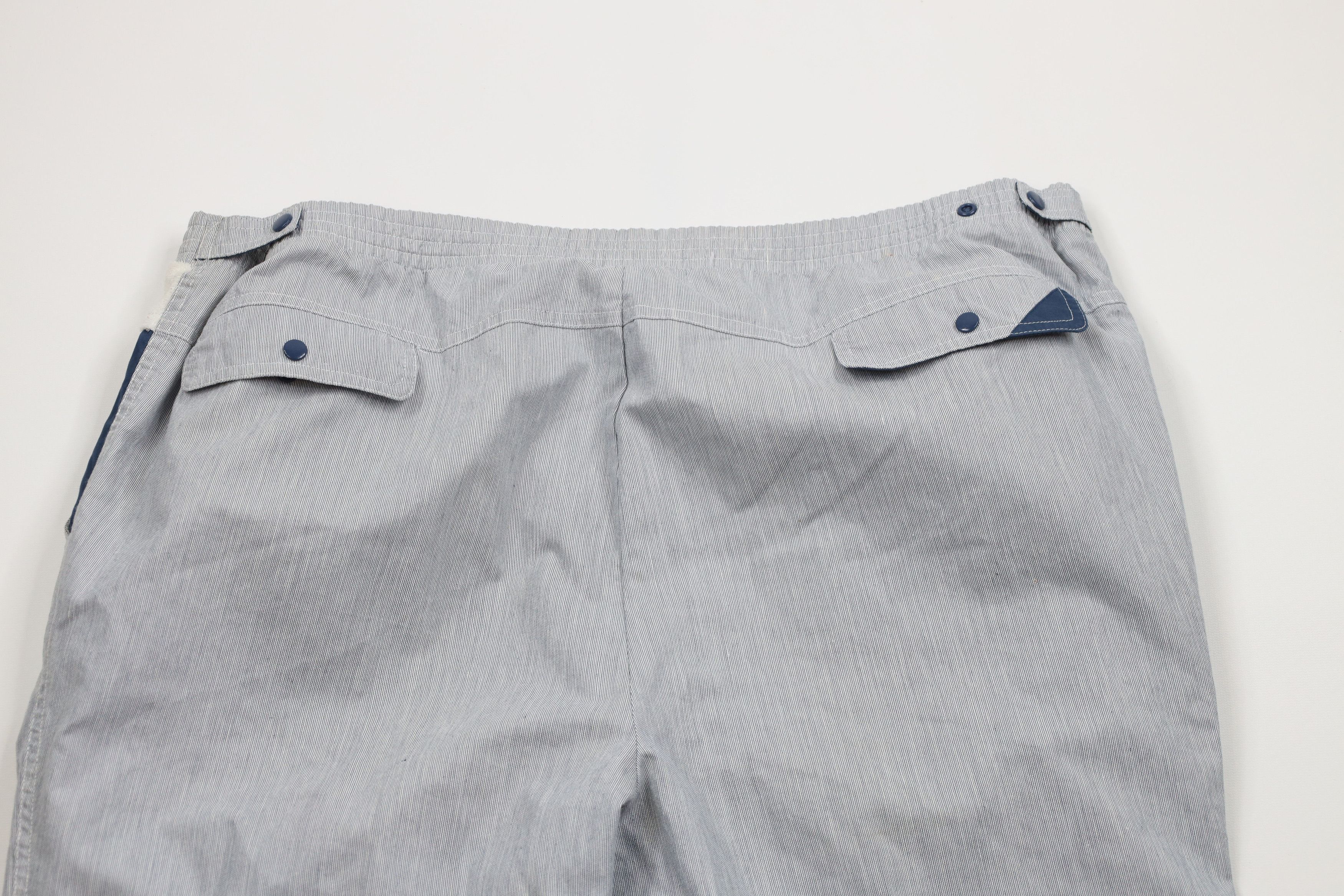 Vintage Vintage 70s Streetwear Trim Striped Wide Leg Pants Blue Size US 38 / EU 54 - 11 Thumbnail