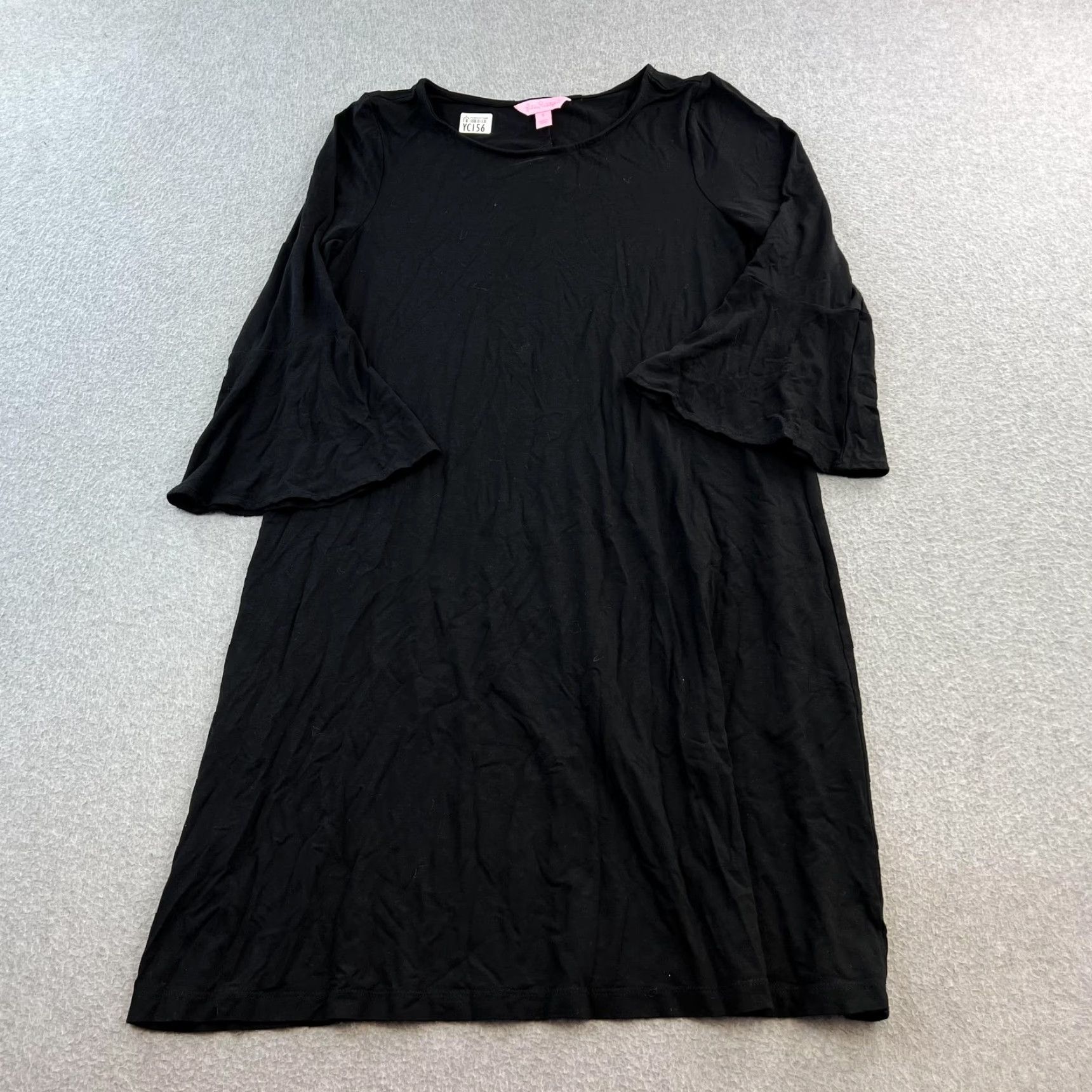 Lilly Pulitzer Lilly Pulitzer Dress Womens Small Black Bell Sleeve Shift Pullover Solid Classic Size S / US 4 / IT 40 - 4 Thumbnail