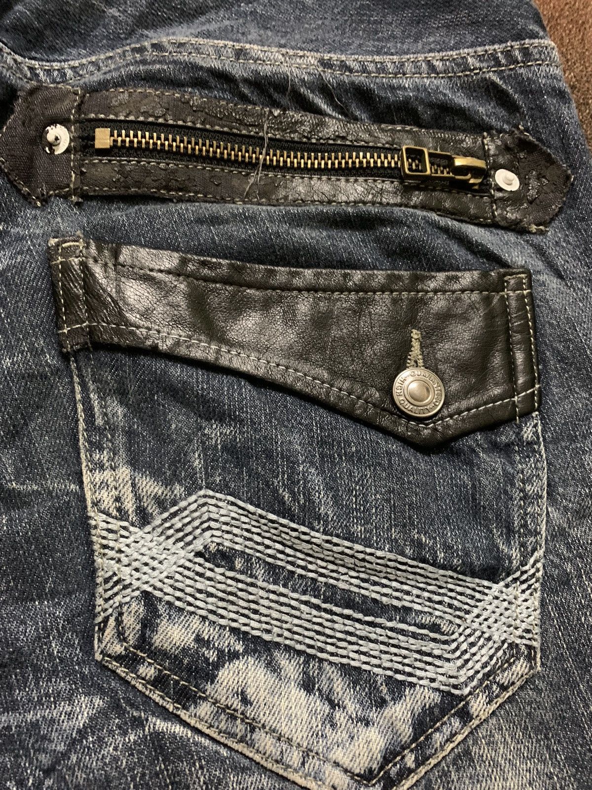 If Six Was Nine × Japanese Brand × Le Grande Bleu (L.G.B.) root three style stone wash faded jeans punk grunge japanese Size US 32 / EU 48 - 15 Thumbnail