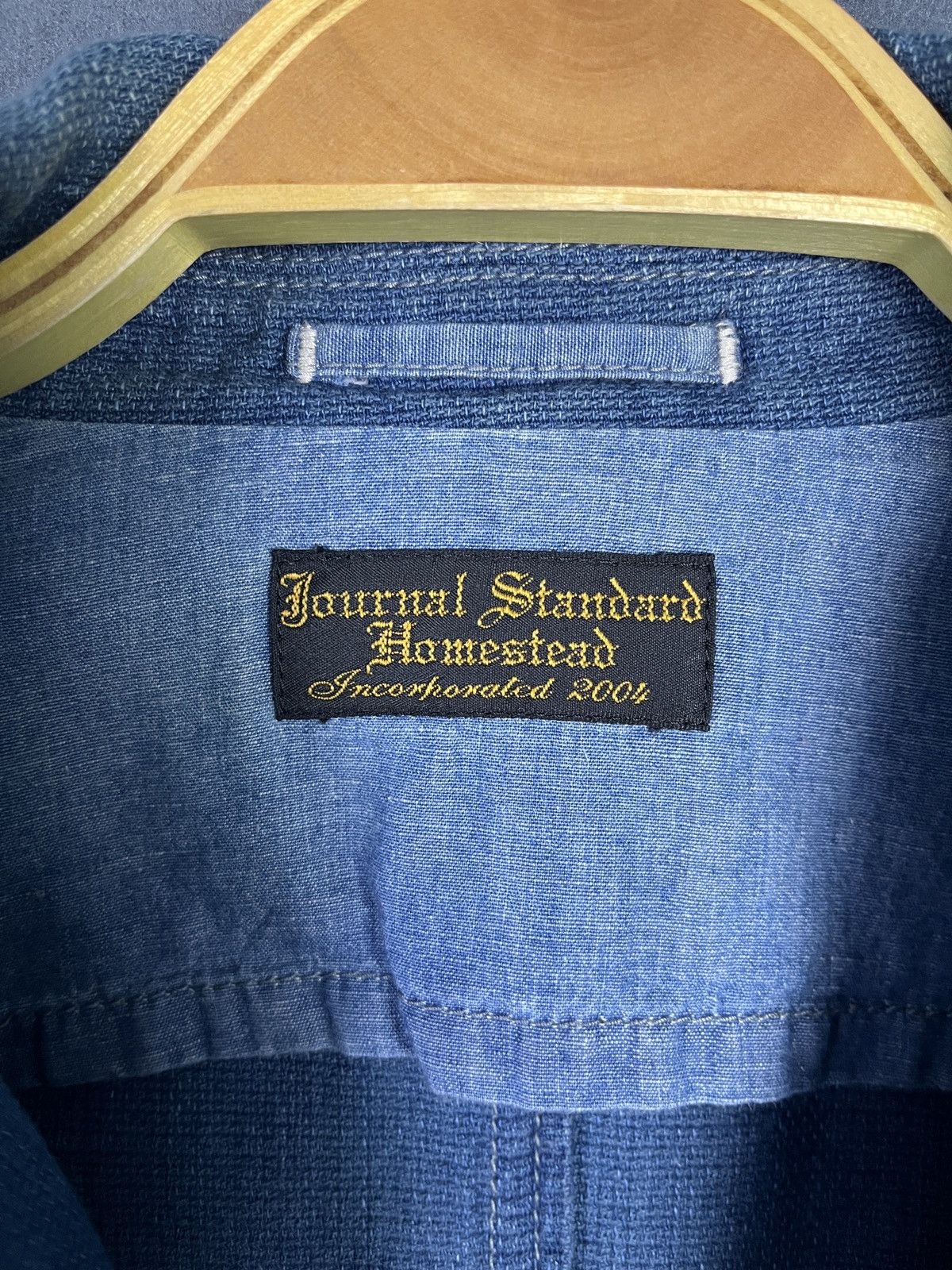 J.S. Homestead × Japanese Brand × Journal Standard Journal Standard Homestead Denim Colour Cotton Blazer Size US S / EU 44-46 / 1 - 8 Thumbnail