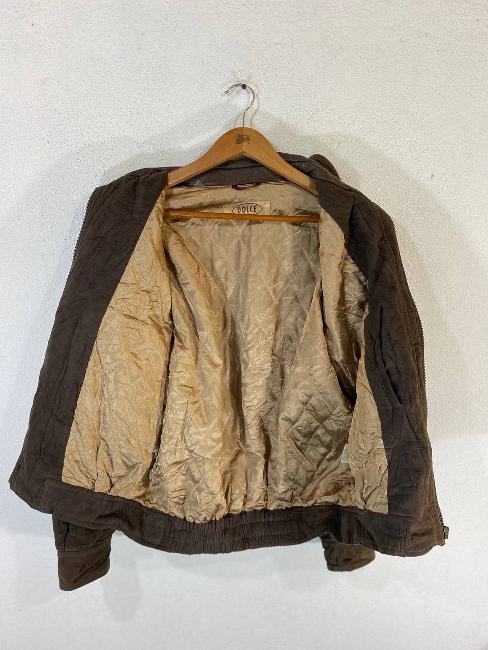 Vintage vintage dolce partially leather jacket nice design Size US XL / EU 56 / 4 - 8 Thumbnail