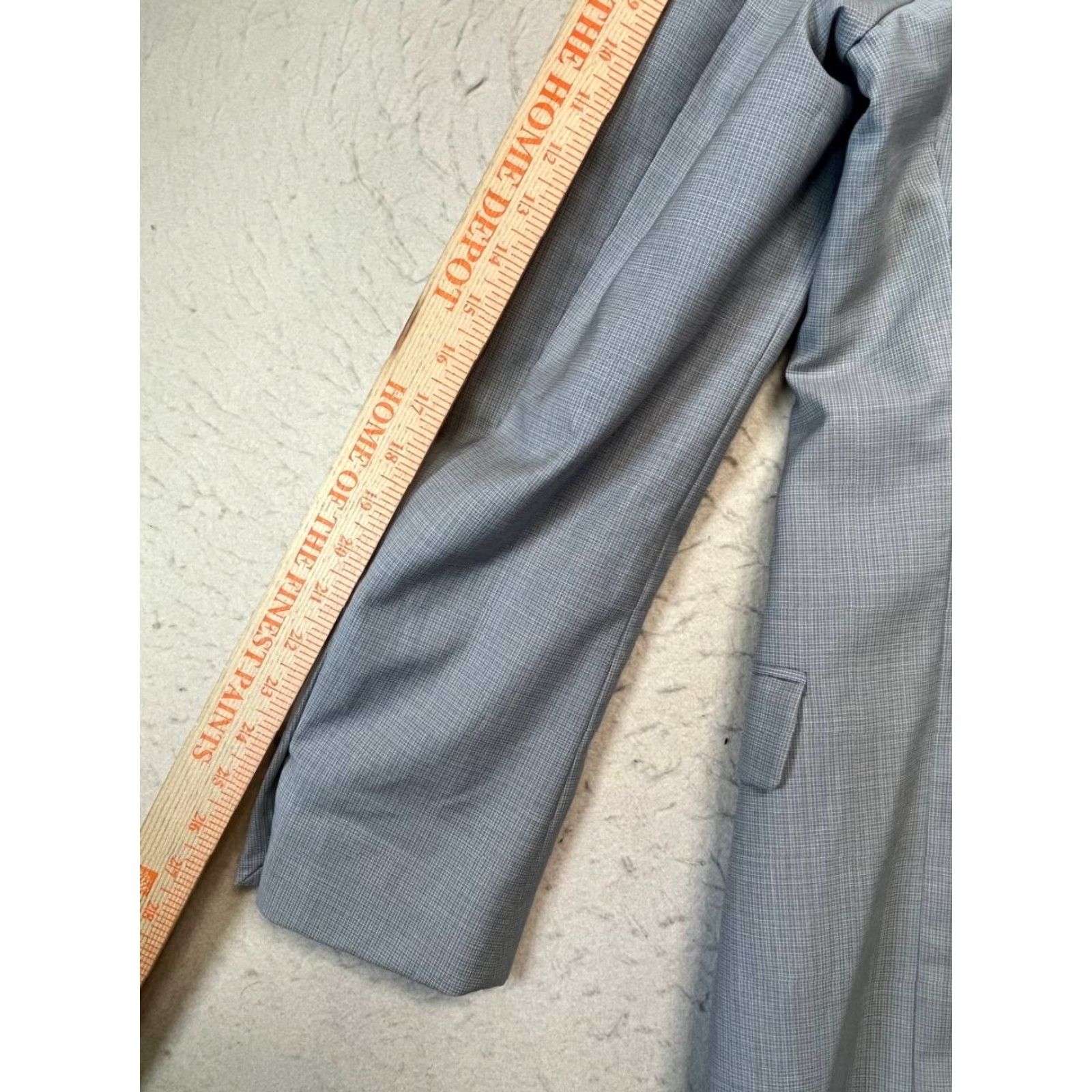 Hugo Boss HUGO BOSS Blazer Jacket 44L Gray Waffle Notch Lapel Two-Button Single-Breasted Long Men’s Regular Size 44 Long Vintage: No, Dry Clean Only Size 44R - 5 Thumbnail