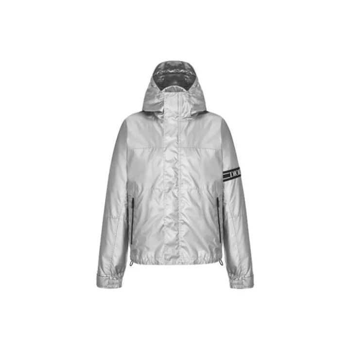 Dior Dior Silver Hooded Jacket for Men 0079 Size US M / EU 48-50 / 2 - 1 Thumbnail