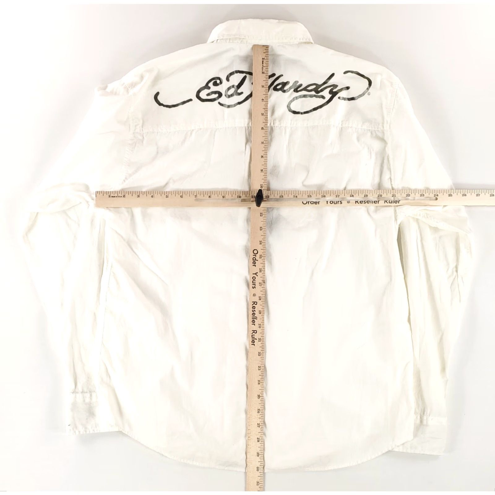 Ed Hardy Ed Hardy Christian Audigier Button Up Shirt Long Sleeve White Skull Mens XL NWT Size US XL / EU 56 / 4 - 8 Thumbnail