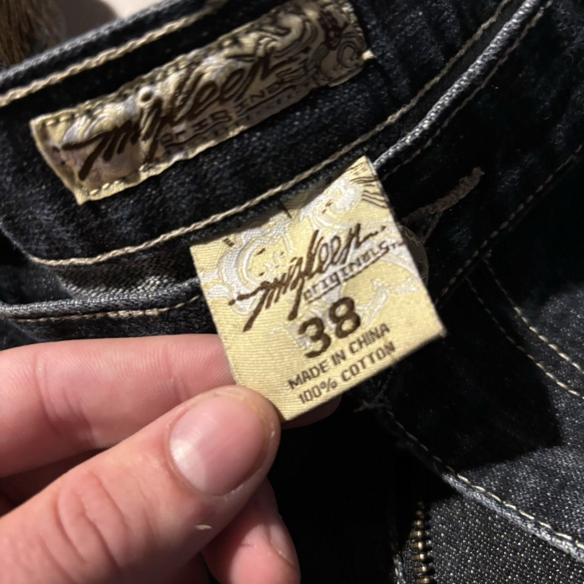 Affliction × JNCO Crazy vintage Y2K Jnco Opium Denim Jean Shorts Size US 38 / EU 54 - 8 Thumbnail
