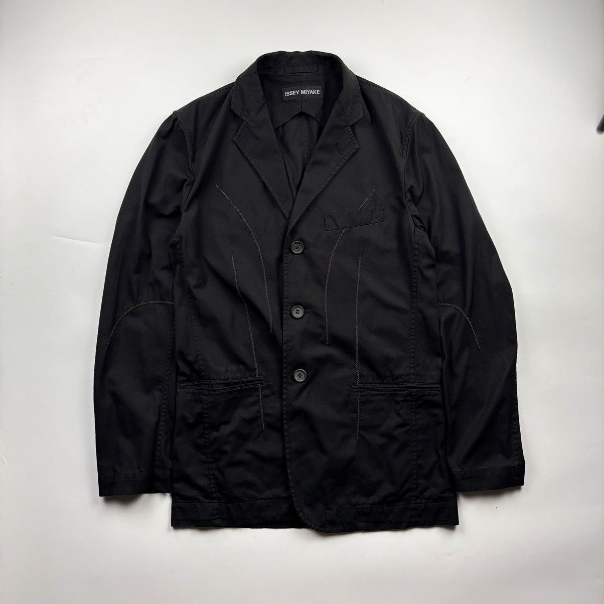 Issey Miyake Contrast Stitching Coat