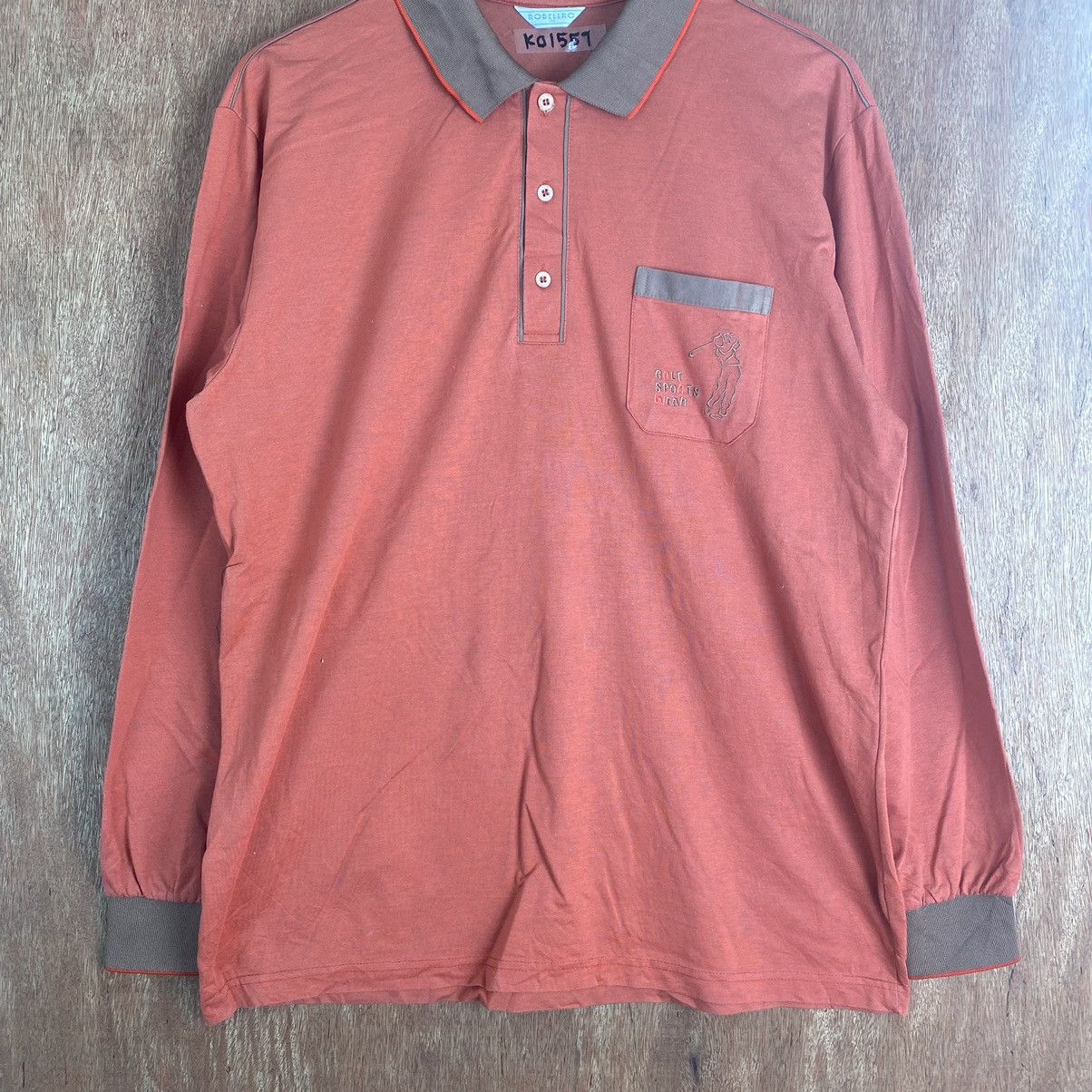 Designer × Japanese Brand Vintage Robellro GOLF LONG SLEEVE SHIRT #K01557 Size US L / EU 52-54 / 3 - 8 Thumbnail