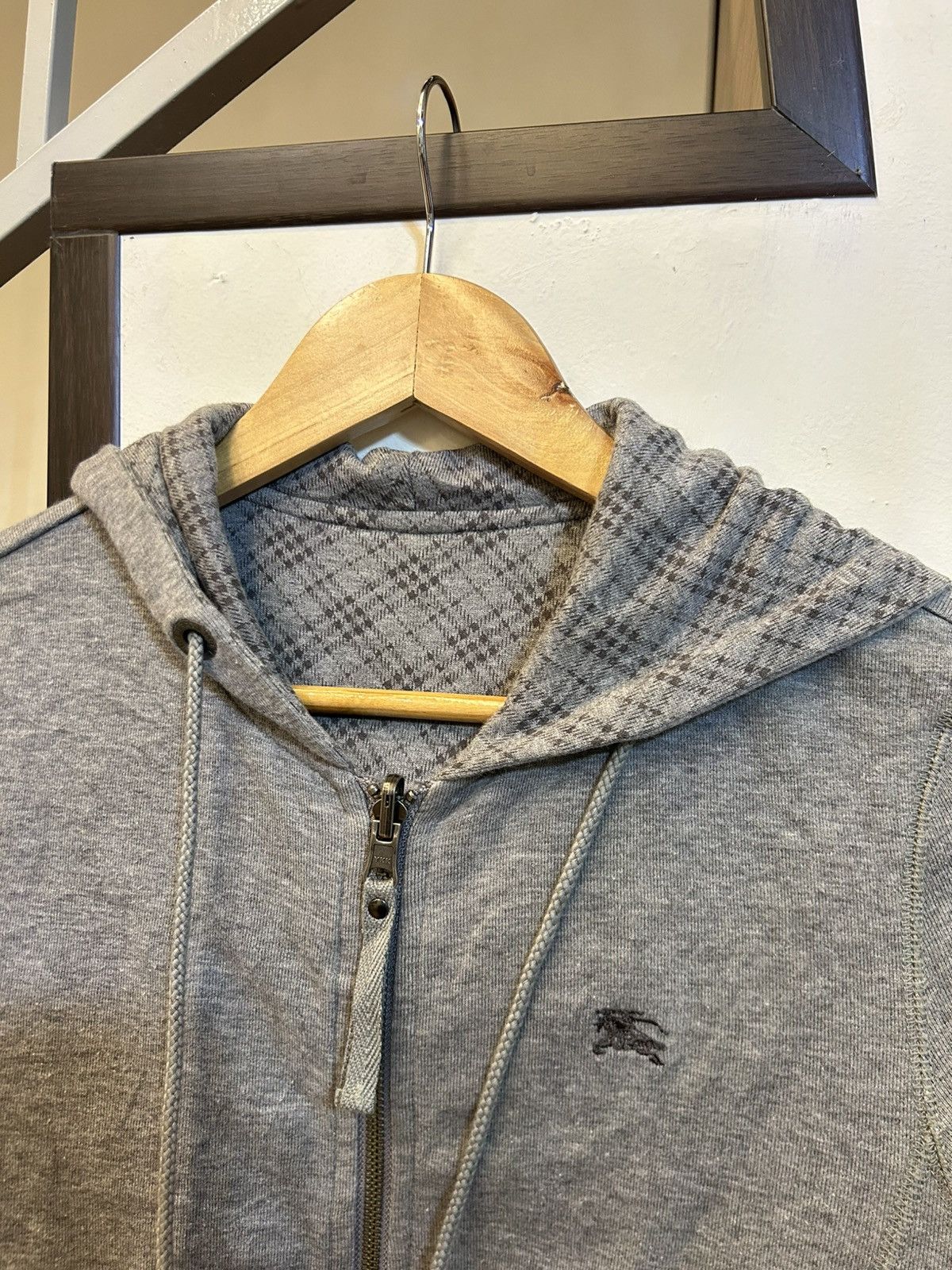 Burberry Burberry Blue Label Reversible Nova Check Zip Hoodie - Grey Size US S / EU 44-46 / 1 - 7 Thumbnail