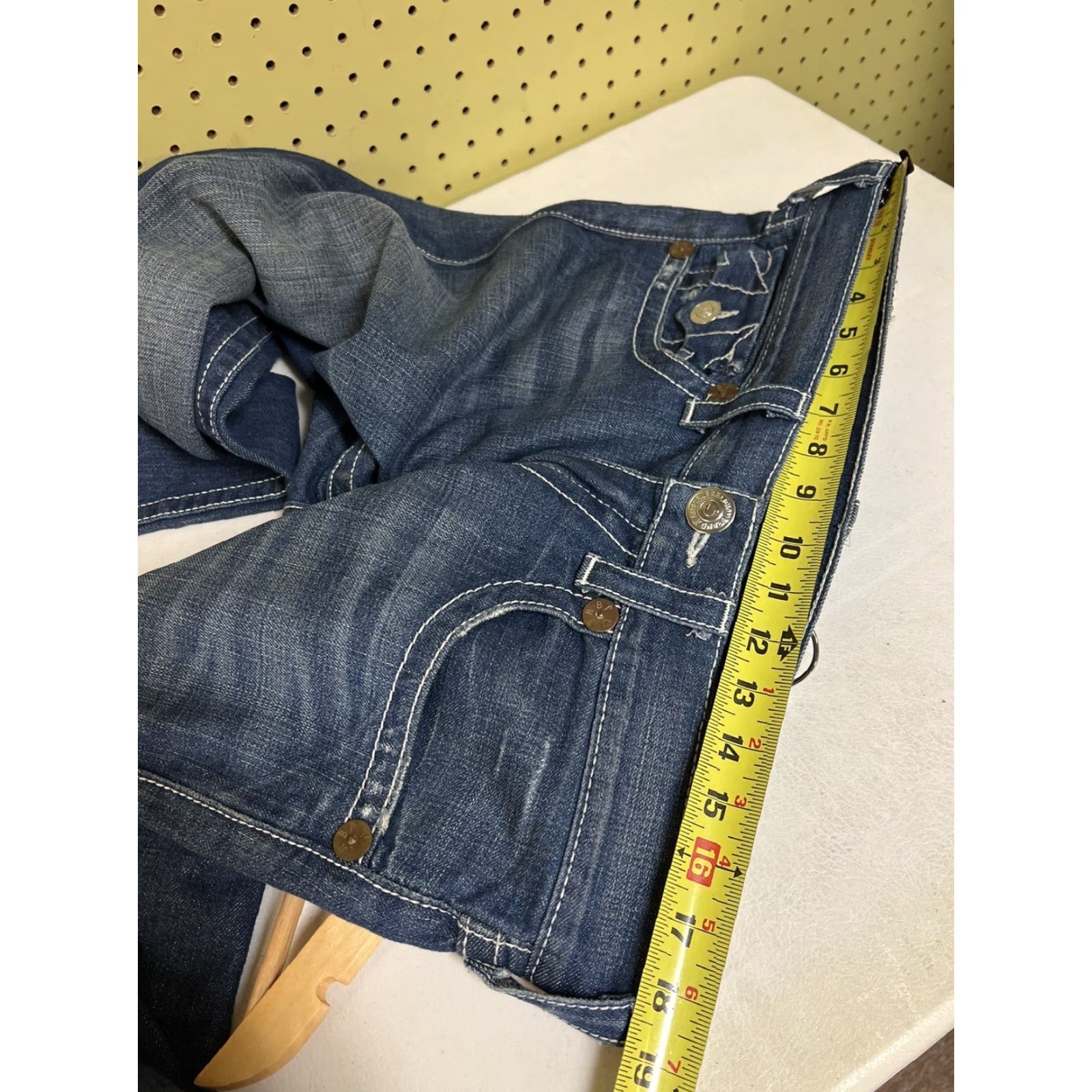 True Religion VINTAGE True Religion Jeans Billy Straight Leg 37x33 Blue Denim 5-Pocket Design Men Size US 37 - 6 Thumbnail