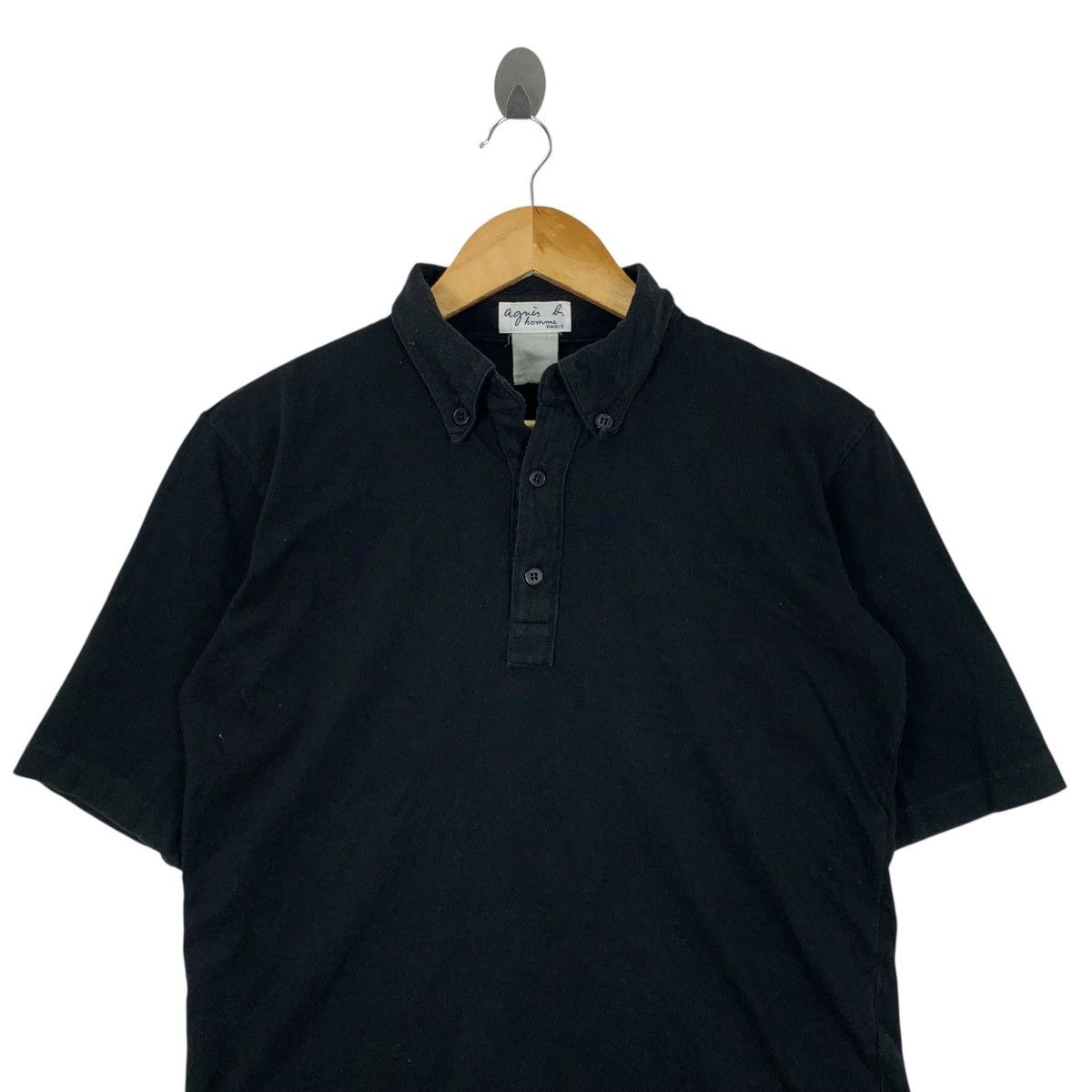 agnes b. AGNES B HOMME PARIS Plain Boxy Short Sleeve Button Up Shirt Size US M / EU 48-50 / 2 - 2 Thumbnail