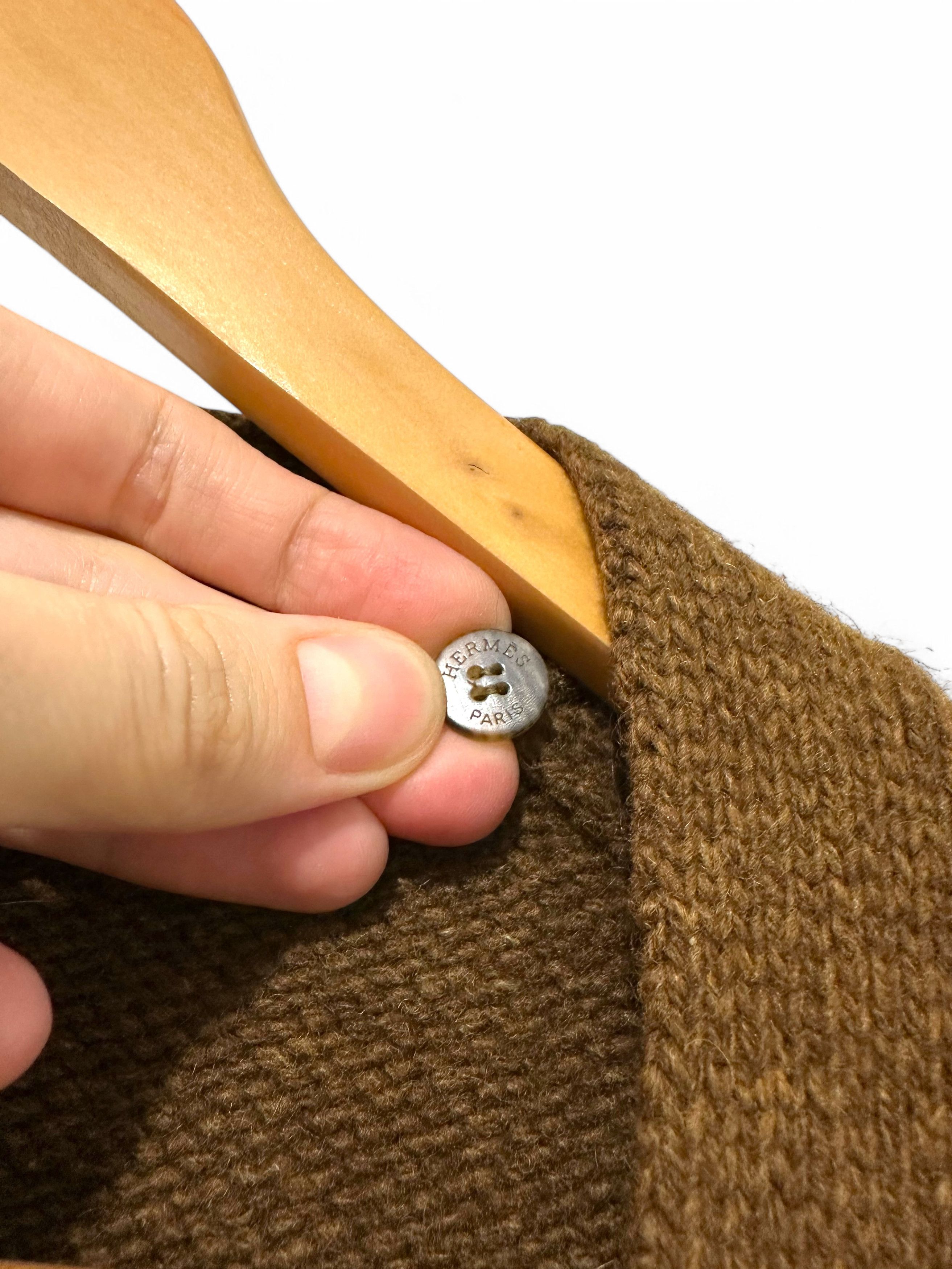 Hermes Vintage Hermes Long Buttoned Cardigan Sweater Yak Wool US6/M Size M / US 6-8 / IT 42-44 - 6 Thumbnail