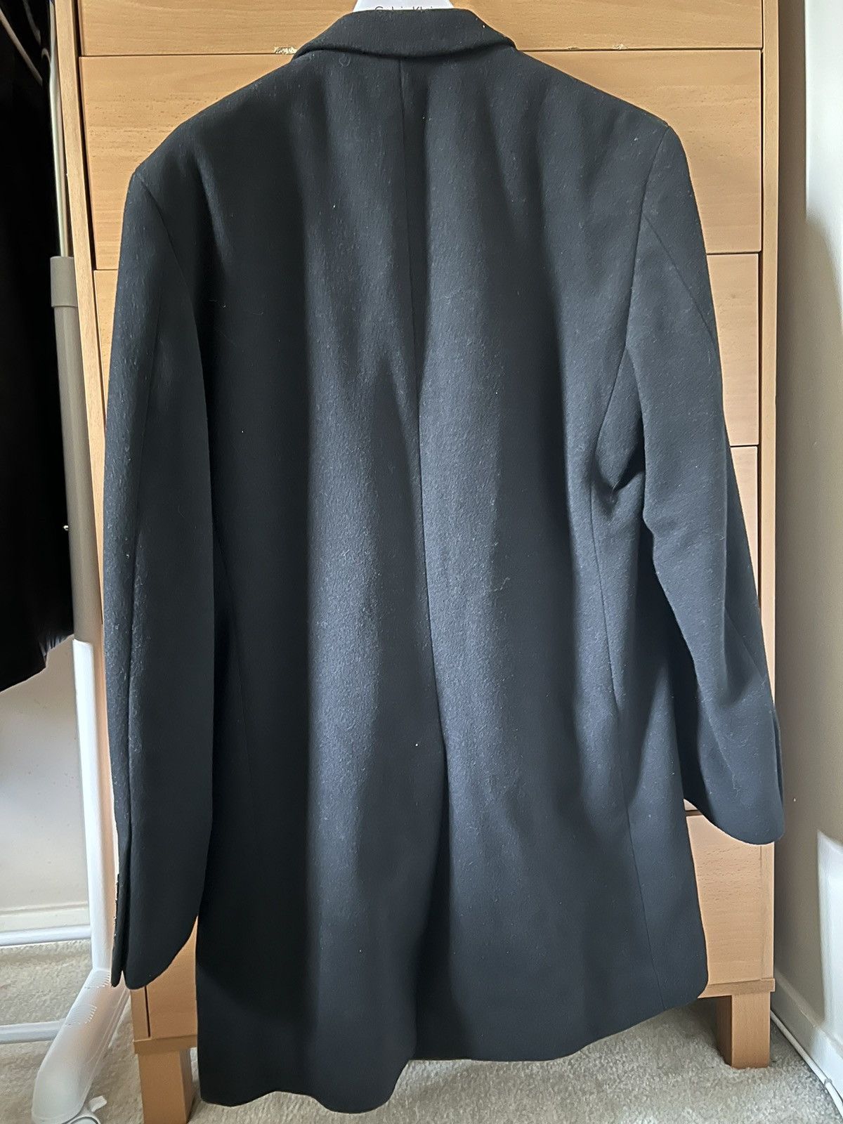 Calvin Klein Calvin Klein Black Wool Coat 40R Size US M / EU 48-50 / 2 - 2 Thumbnail
