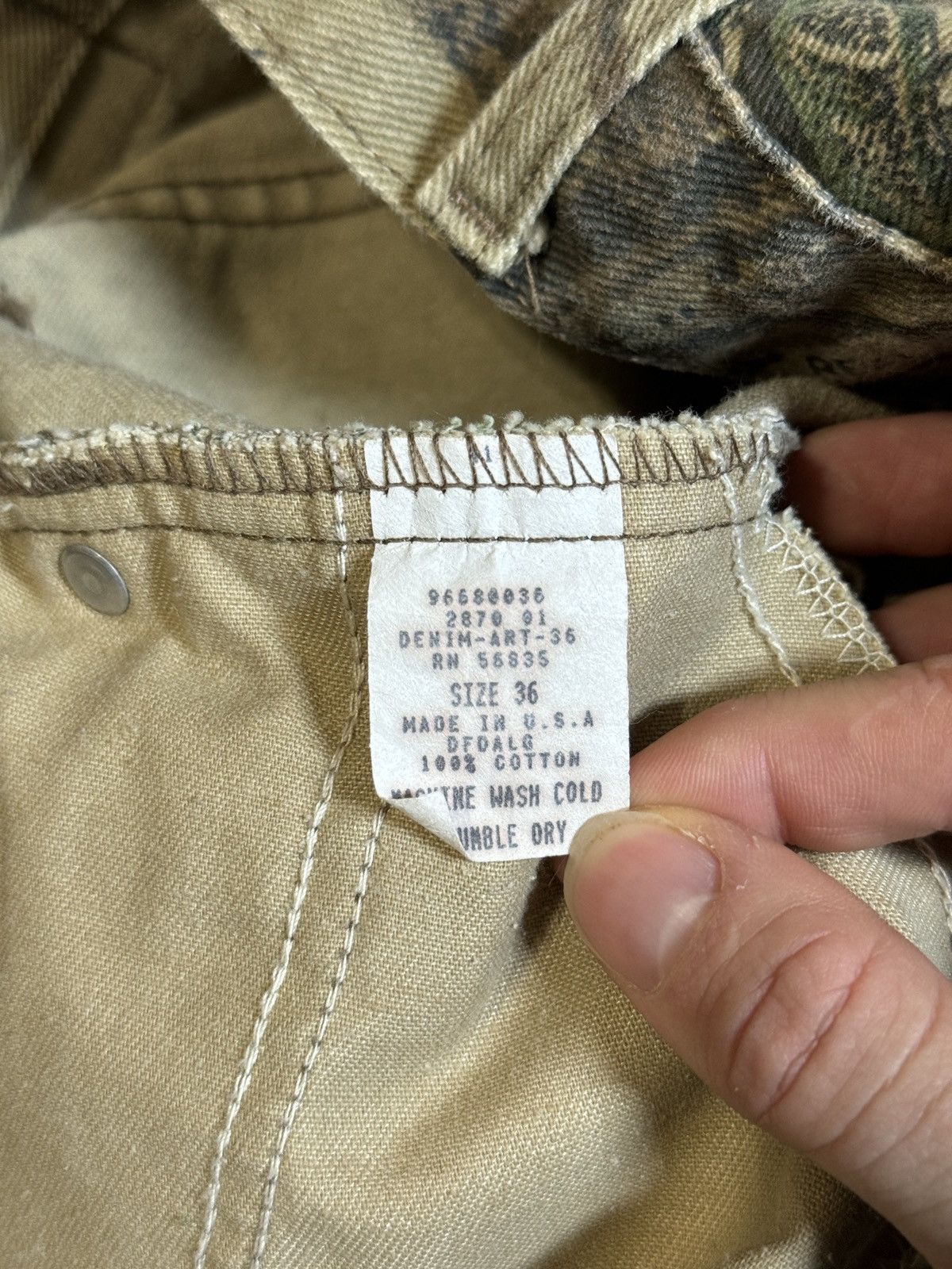 Realtree × Vintage Vintage 90s Cabela’s Realtree Camo Hip Hop Hunting Pants Size US 36 / EU 52 - 4 Thumbnail