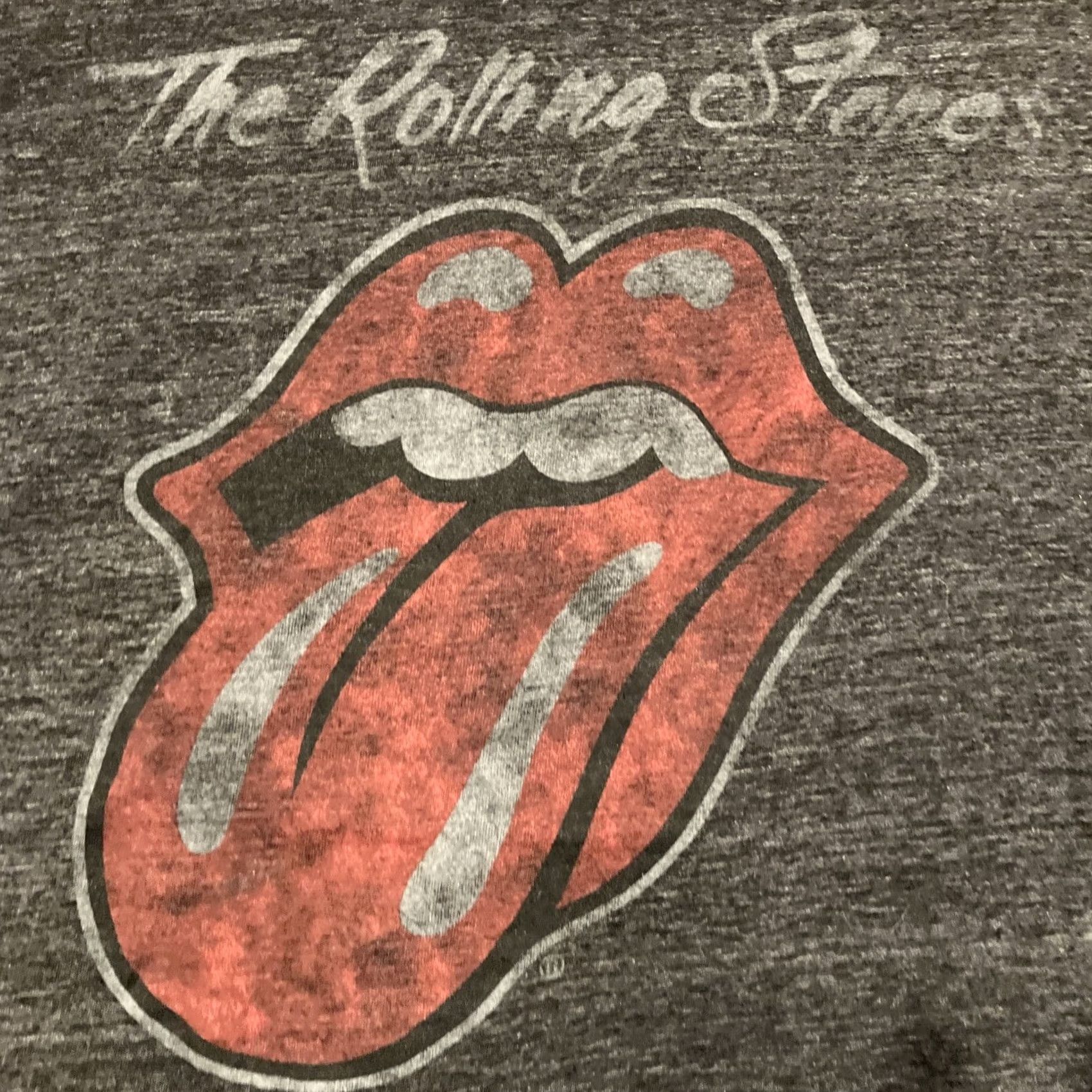 Logo 7 VINTAGE The Rolling Stones Shirt XXL Gray Short Sleeve T-Shirt Mens Rock Band Logo Tongue Logo Size US XXL / EU 58 / 5 - 2 Thumbnail
