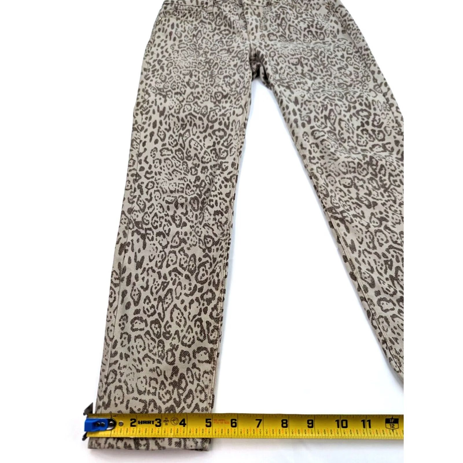 White House Black Market White House Black Market Pants Women 2 Skinny Ankle Leopard Print Multicolor Crop Crop Jeans 28x25 WW Royalty? Size 26" / US 2 / IT 38 - 2 Thumbnail
