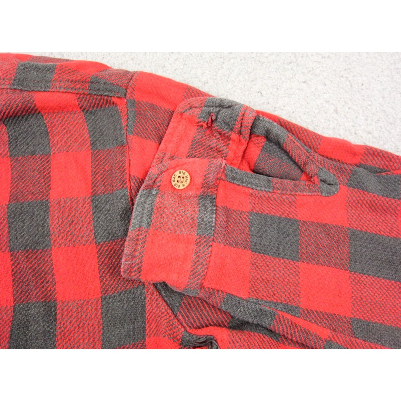 JCPenney VINTAGE JC Penney Shirt Mens Large Red Plaid Flannel 60s 70s USA Size US L / EU 52-54 / 3 - 7 Thumbnail
